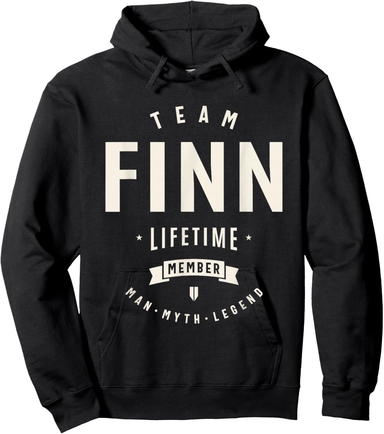 Team Finn Lifetime Member Funny Name Finn , Small Hoodie - Hoodie | Black