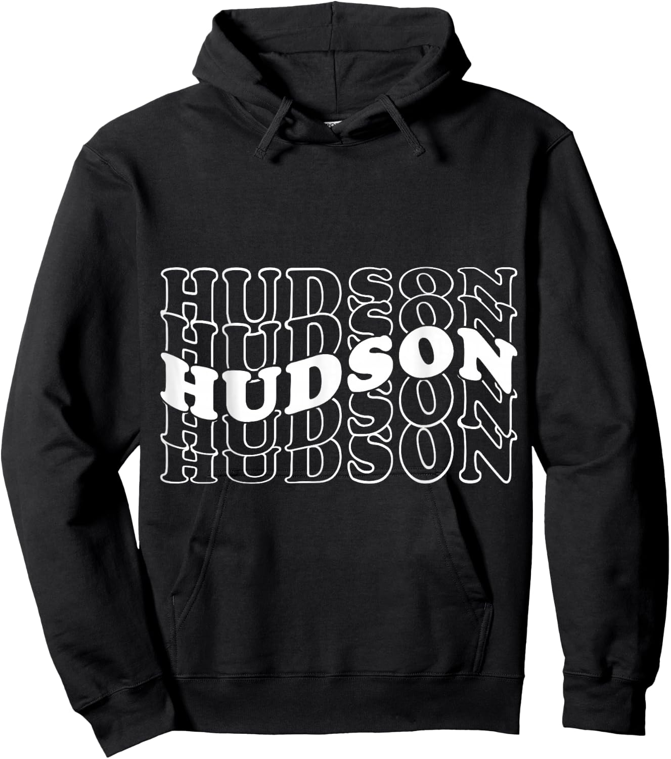 Hudson Gifts Retro -Adults Black Small Short Sleeve Hoodie - Hoodie | Black