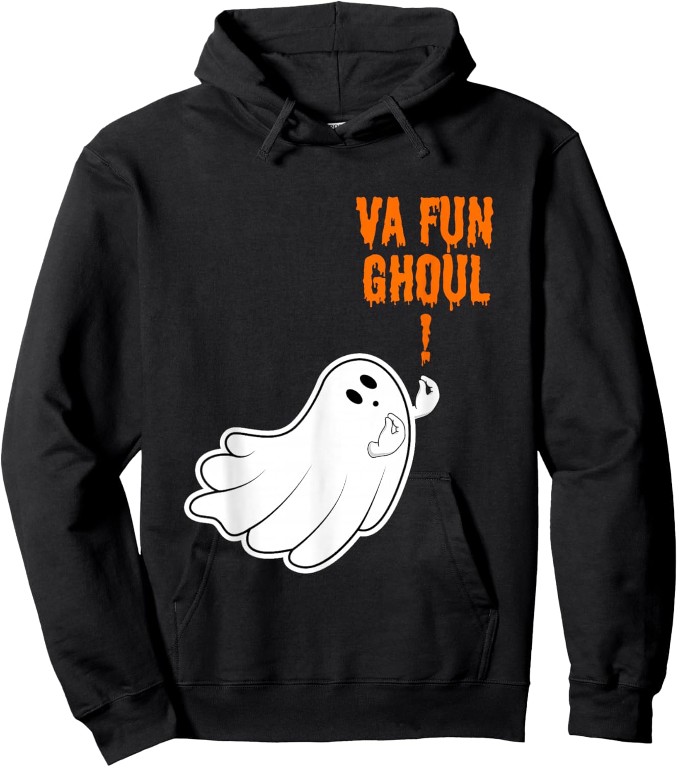 Va Fan Ghoul Funny Halloween Italian Halloween Ghost Hoodie - Hoodie | Black