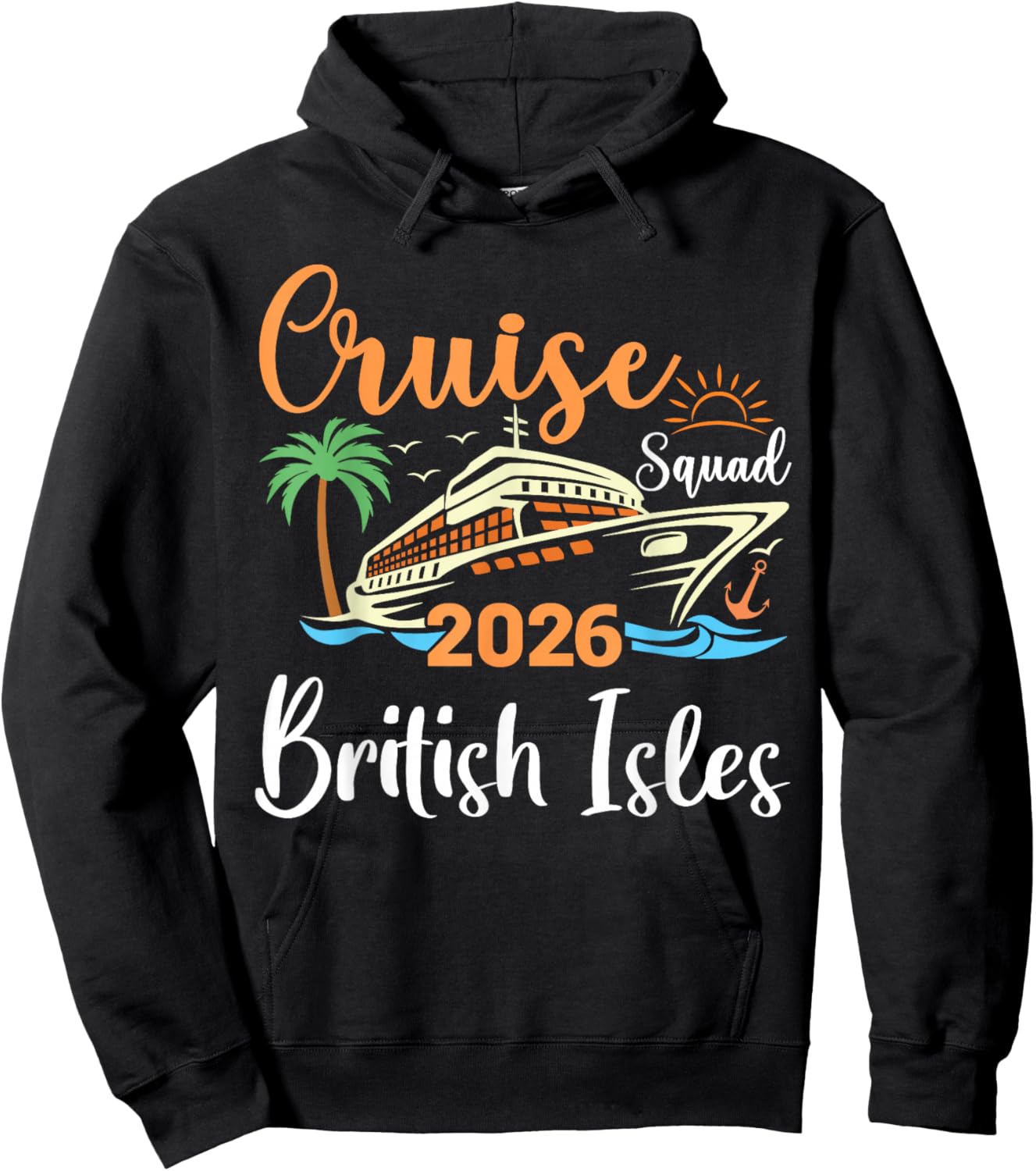 British Isles Cruise Squad 2026 Family Holiday Matching Hoodie - Hoodie | Black