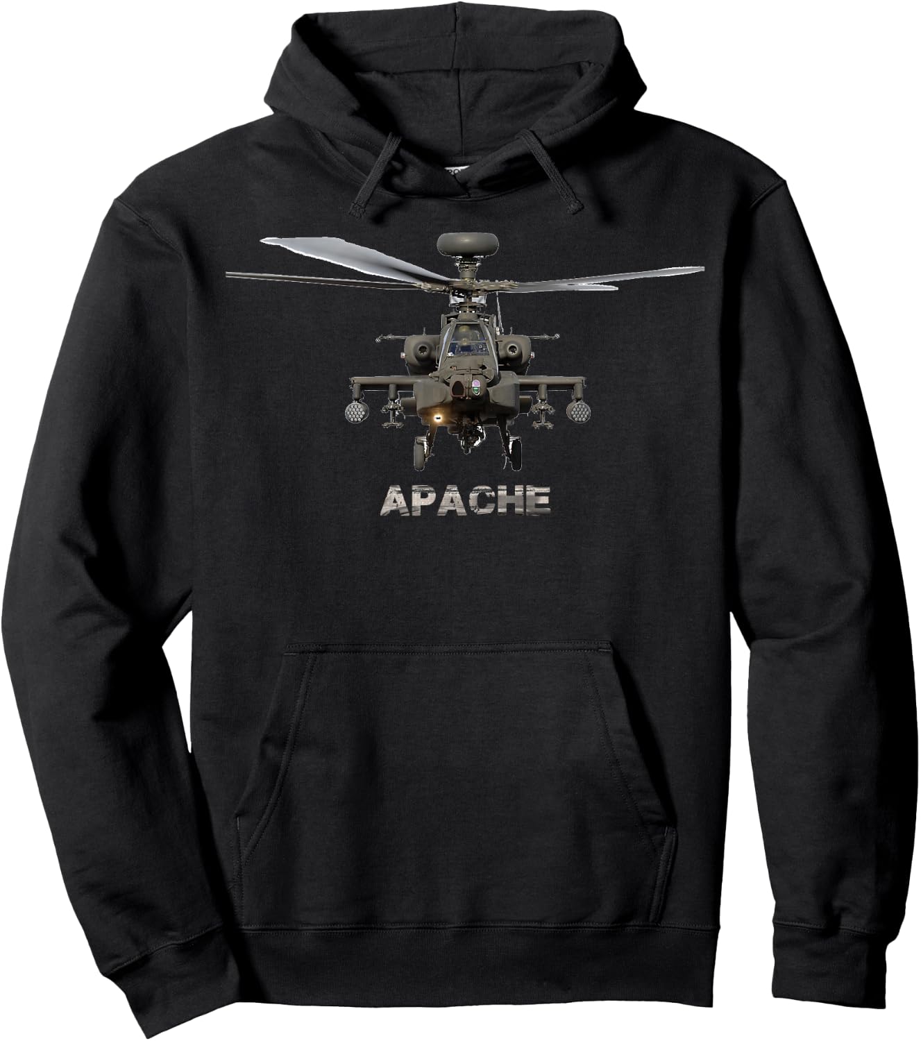 AH-64 Apache Helicopter Hoodie - Hoodie | Black