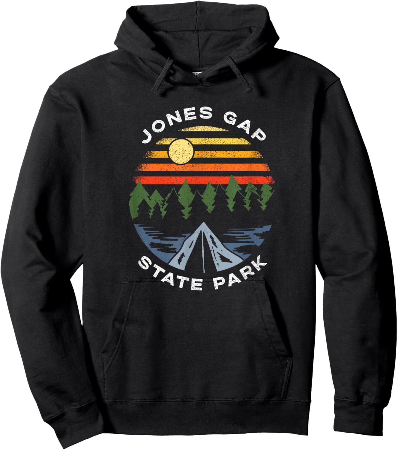 Jones Gap State Park South Carolina Souvenir Camping Hoodie - Hoodie | Black