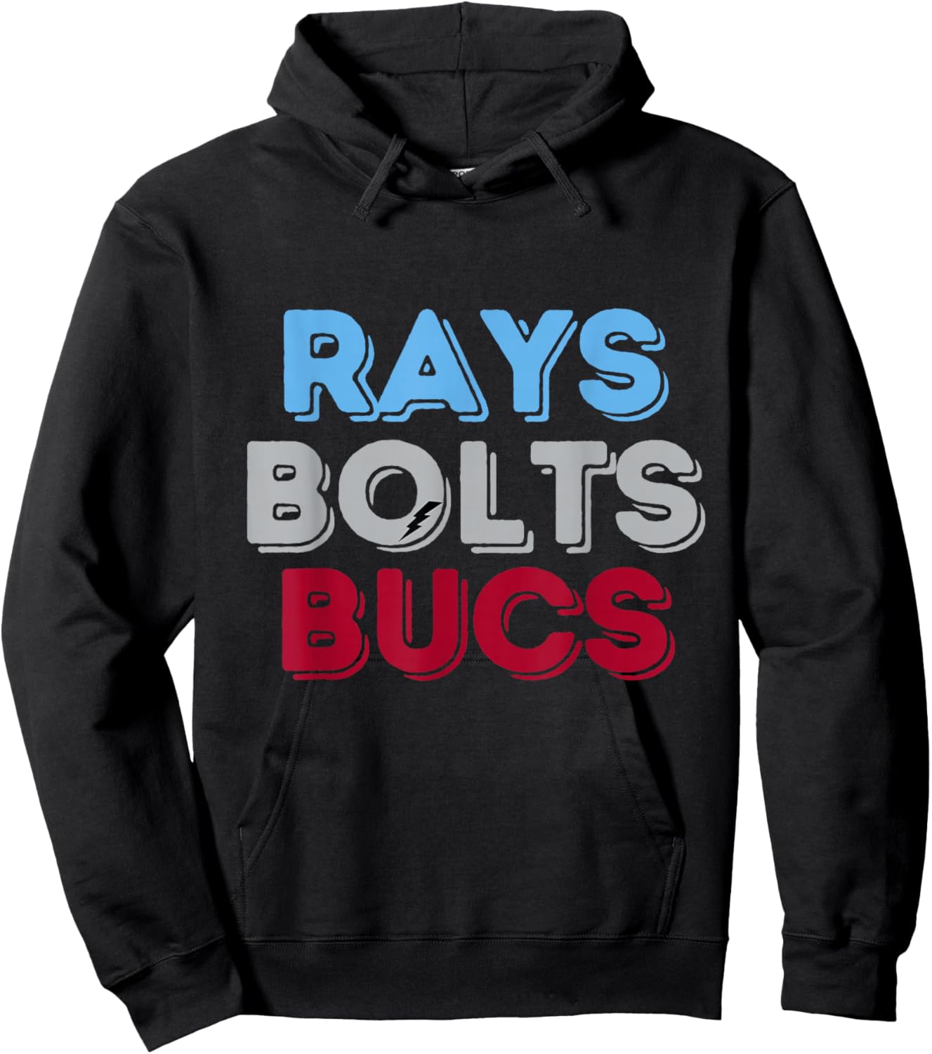 Retro Vintage Rays Bolts Bucs Hoodie - Hoodie | Black