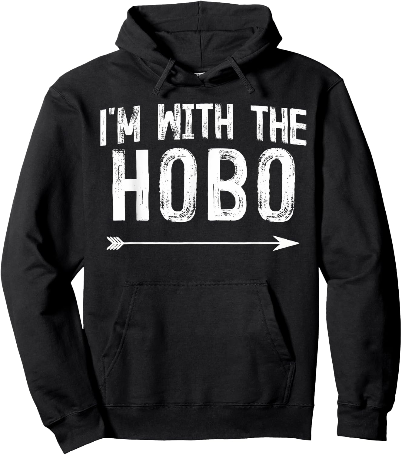 I'm With The Hobo Shirts Funny Halloween Couple Costume Hoodie - Hoodie | Black