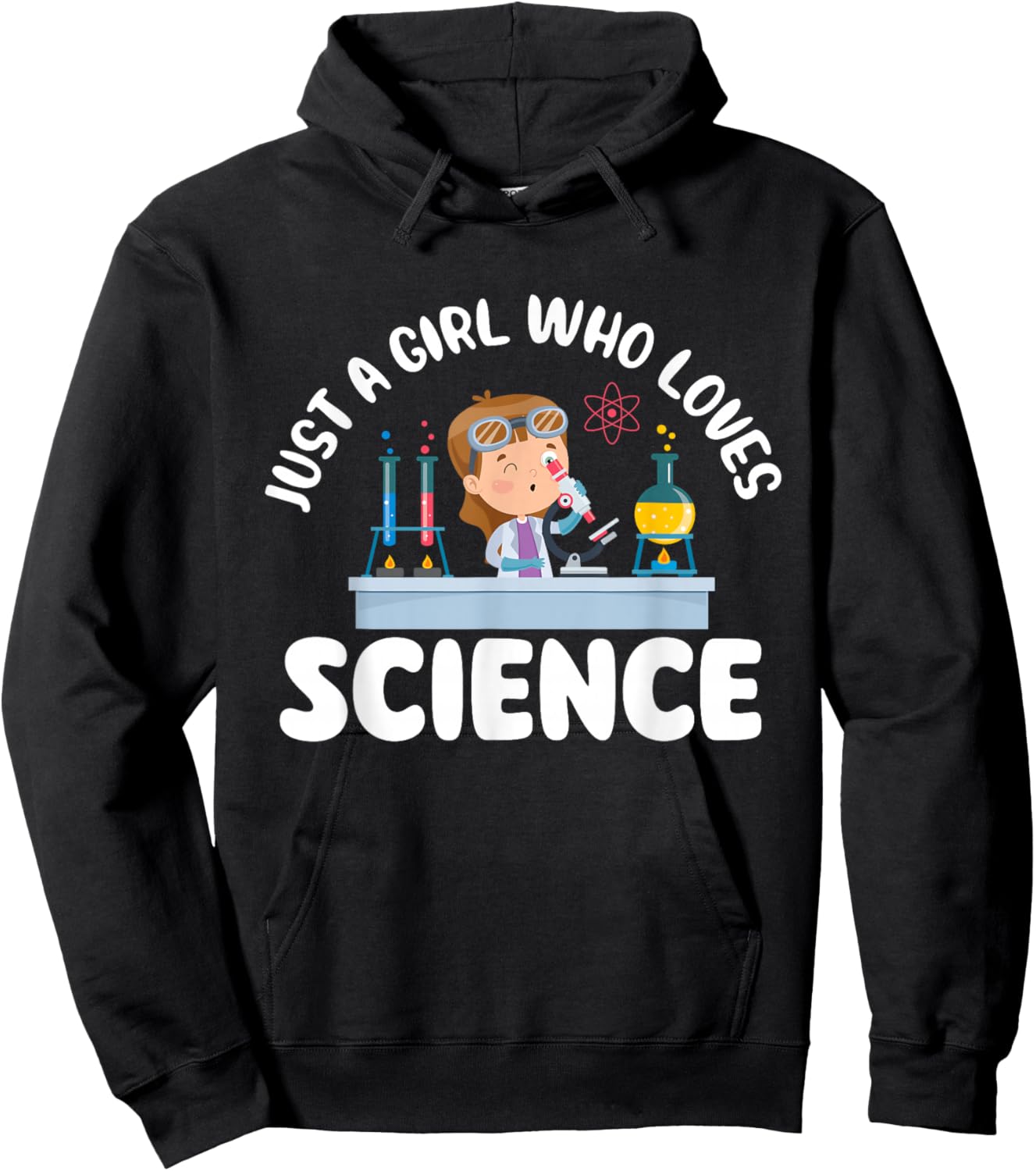 Just A Girl Who Loves Science - Biology Lover Science Fan Hoodie - Hoodie | Black