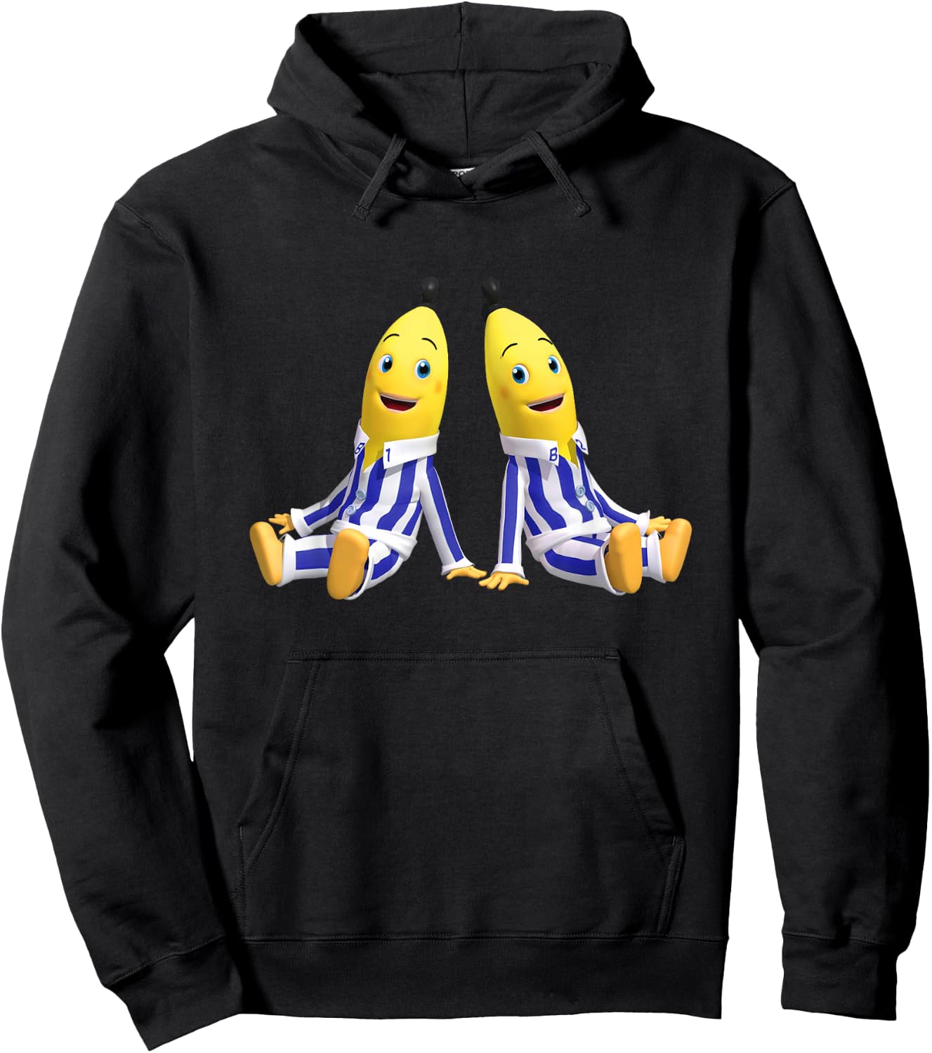 Bananas in Pajamas B1 and B2 Funny Vegetarian Hoodie - Hoodie | Black