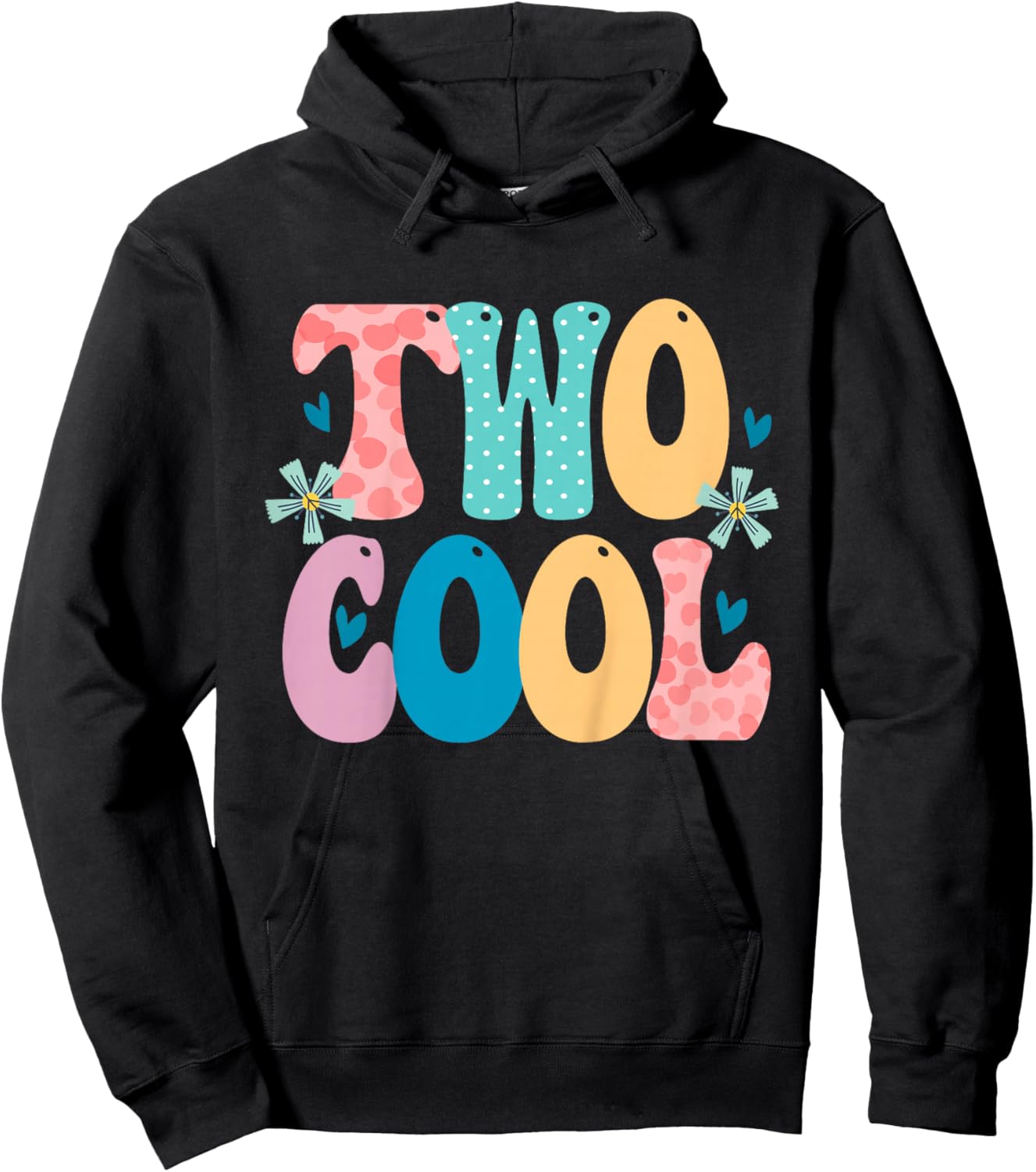 2 Year Old Girl Gifts Two Cool 2nd Birthday Second BDay Hoodie - Hoodie | Black
