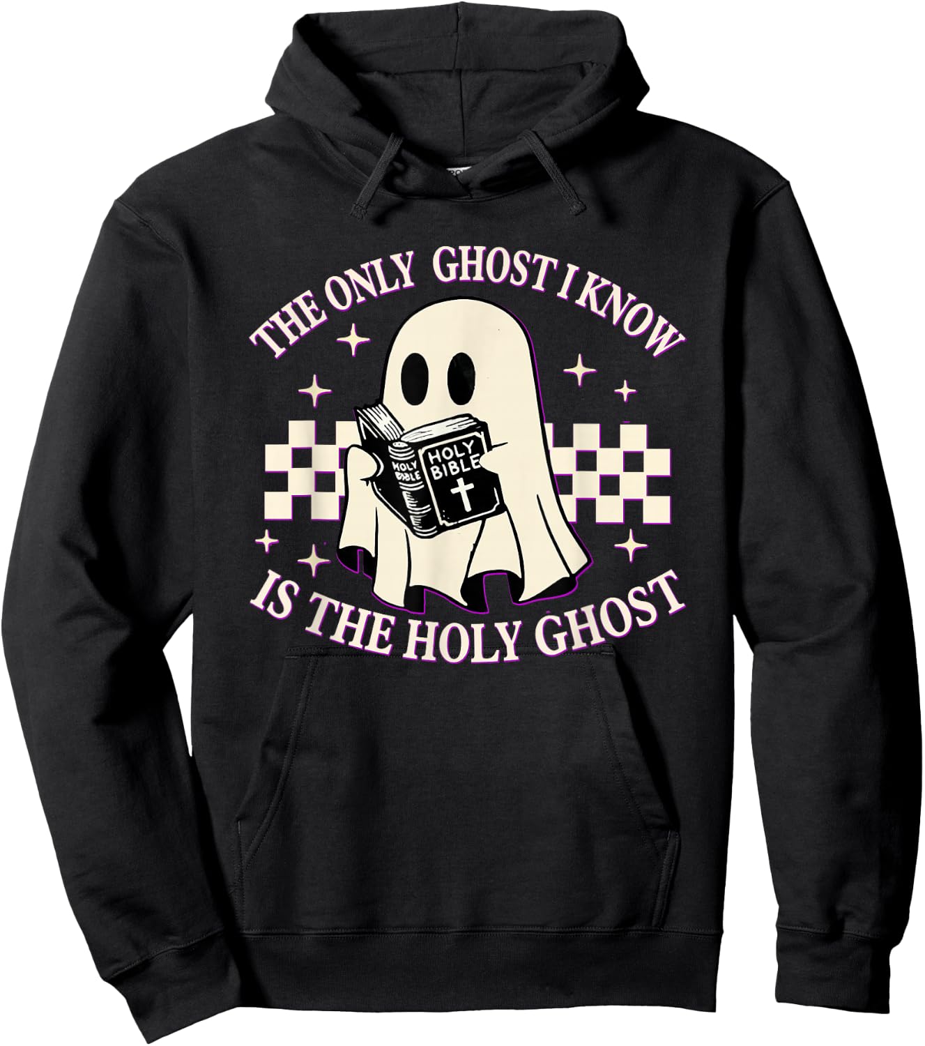 The Only Ghost I Know Is The Holy Ghost Funny Boo Bible Hoodie - Hoodie | Black