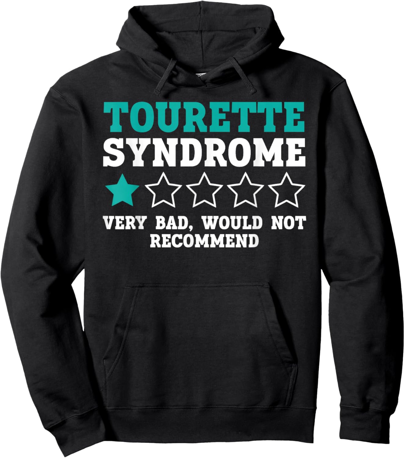 Tourette Syndrome Awareness Teal Ribbon Disorder Hoodie - Hoodie | Black
