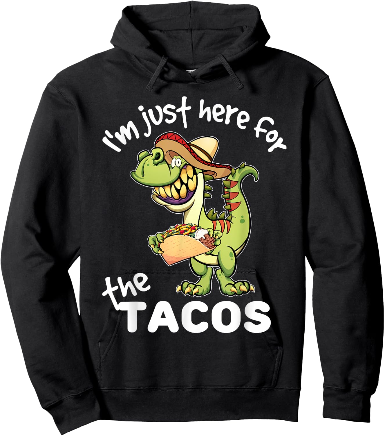 Cinco de Mayo Shirts For Kids Boys Taco T Rex Dinosaur Shirt Hoodie - Hoodie | Black