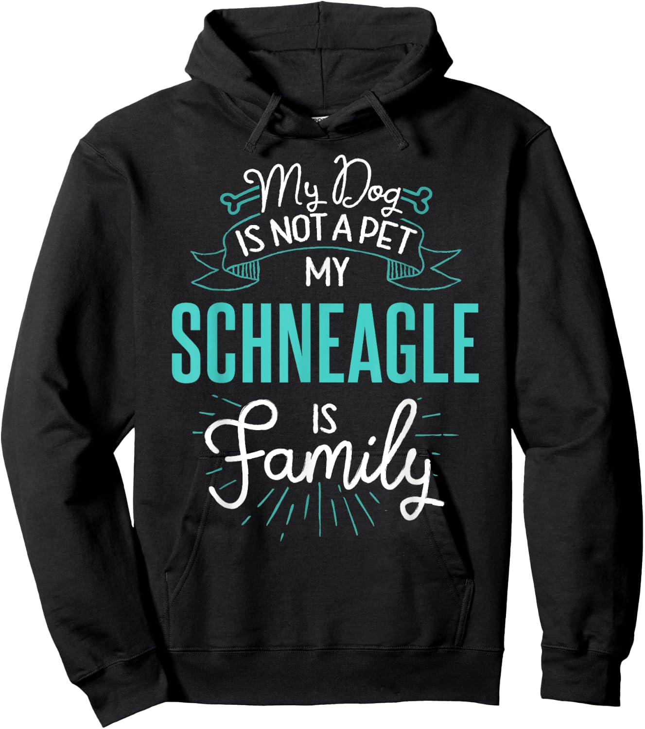 Cute Schneagle Shirt Family Dog Gift Men Hoodie - Hoodie | Black