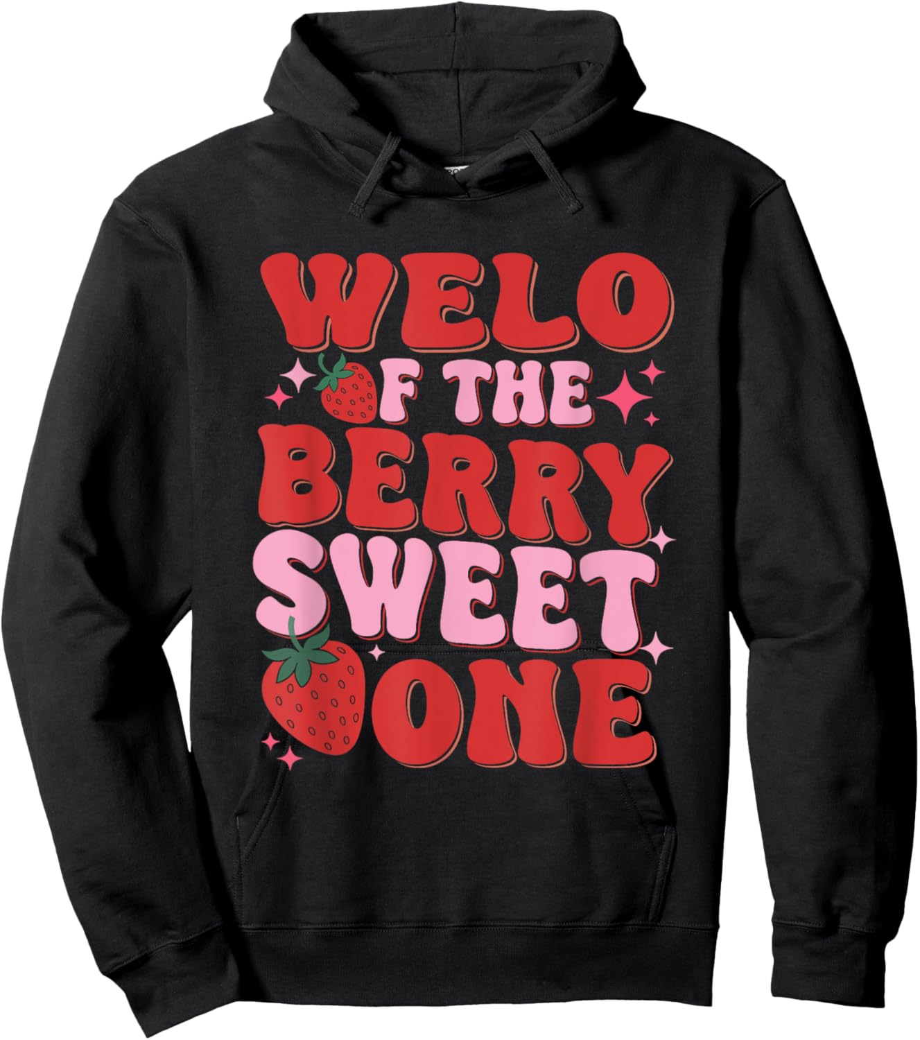 Welo Of The Berry Sweet One Strawberry Hoodie - Hoodie | Black