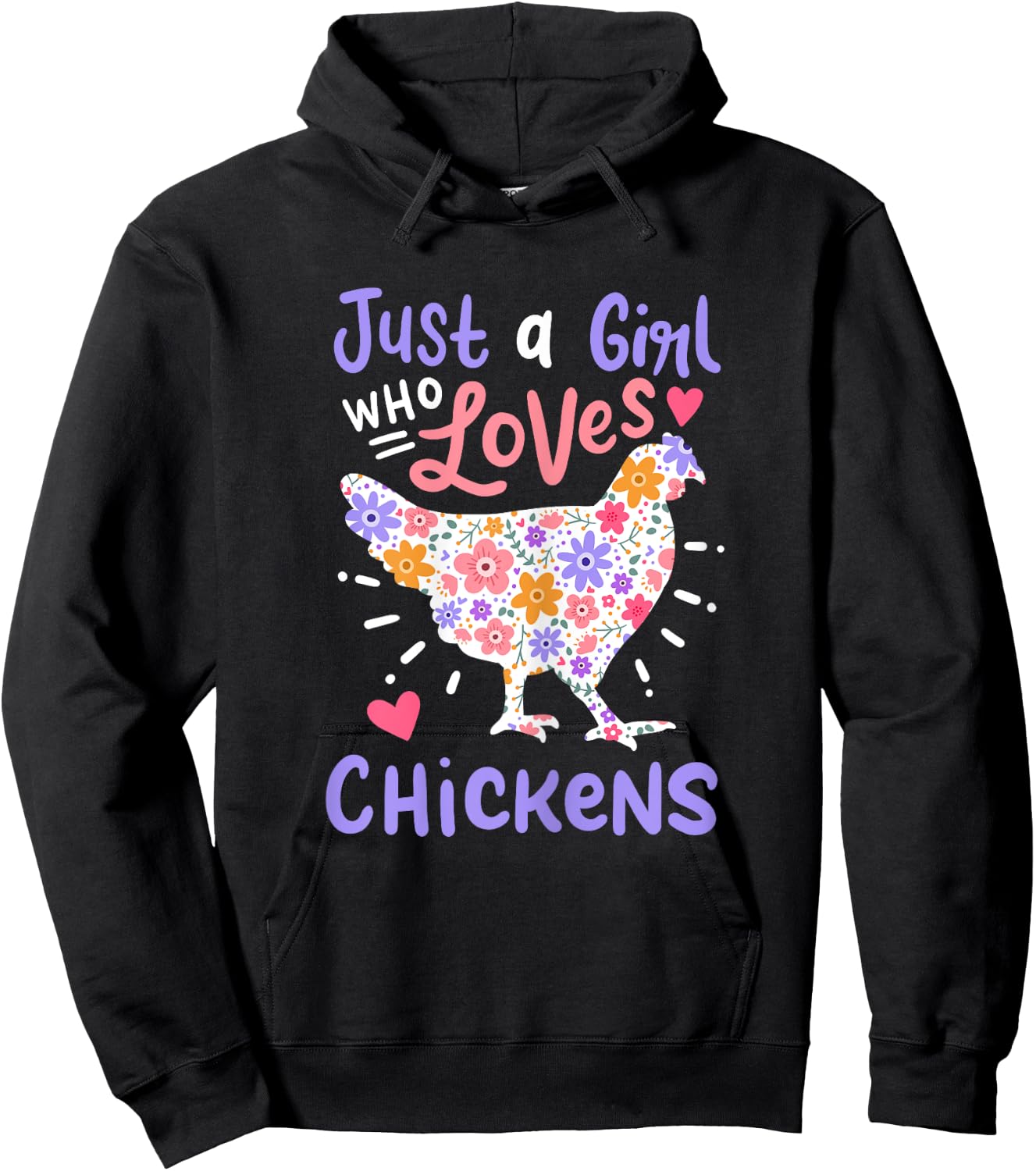 Chicken Hen Love Cute Funny Gift Hoodie - Hoodie | Black