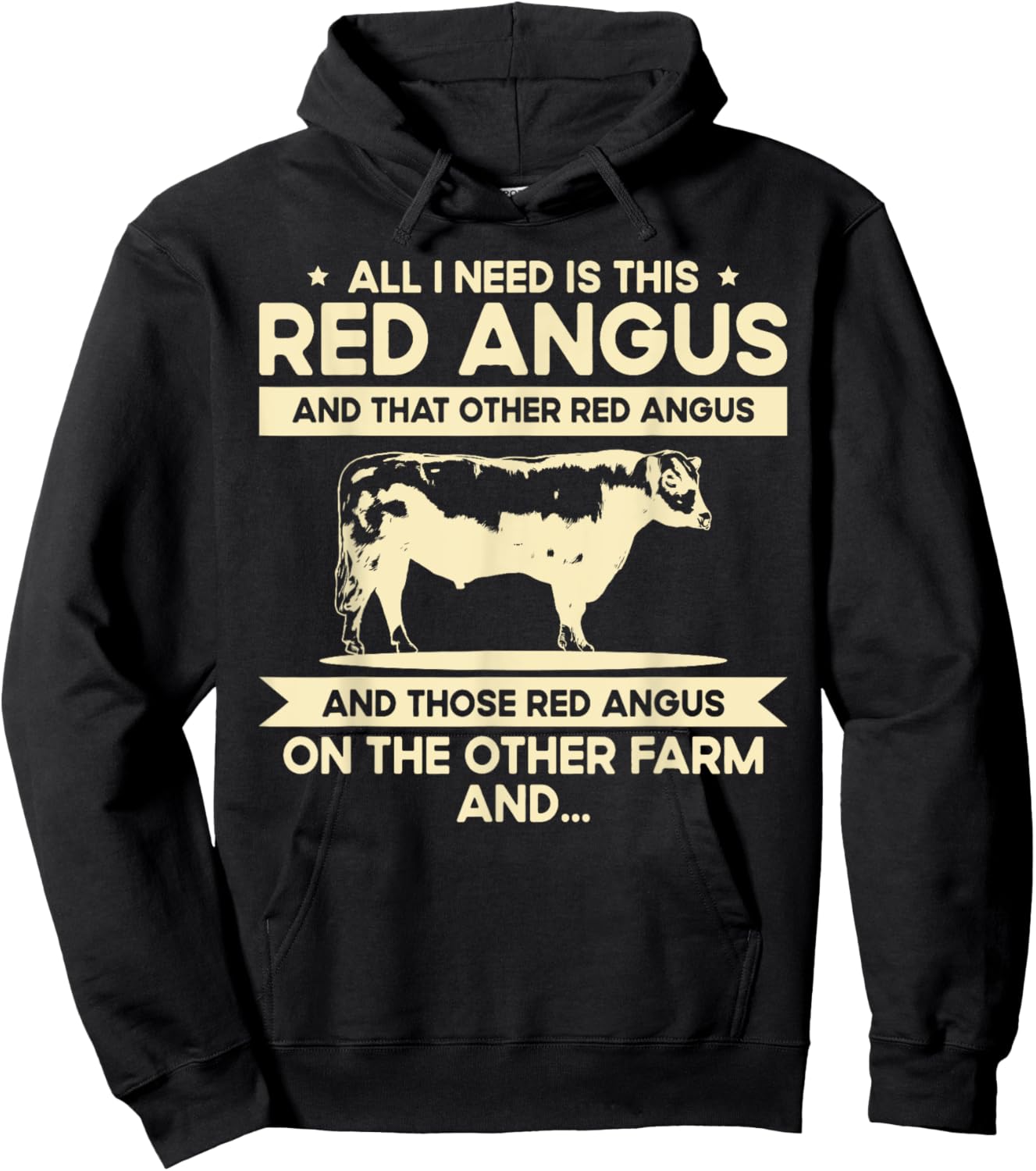 I Need This Cow Breeder - Cattle Farmer Red Angus Hoodie - Hoodie | Black