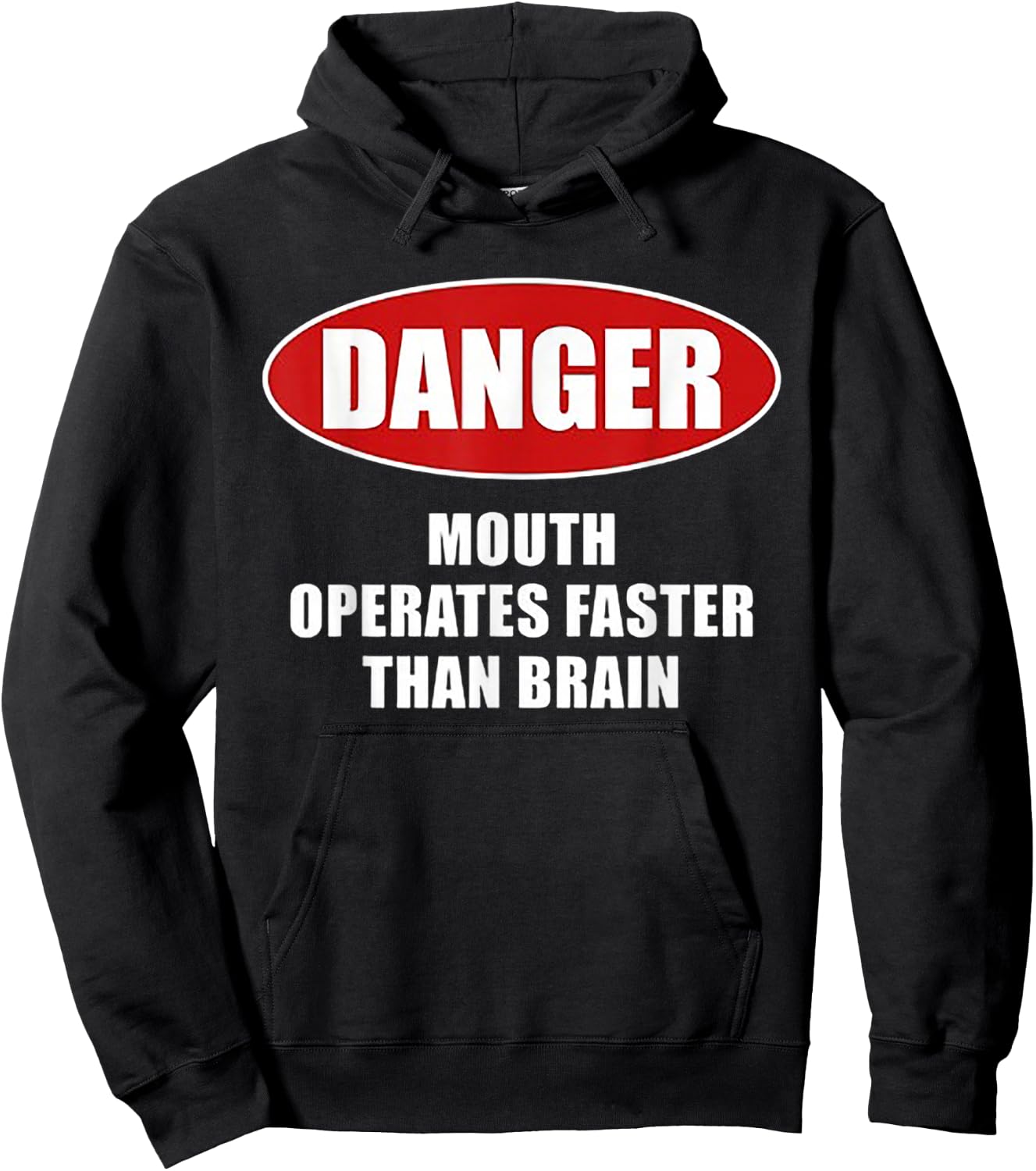 Danger Mouth Operates Faster Than Brain Hoodie - Hoodie | Black