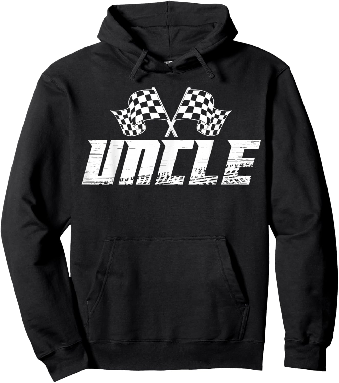 Uncle Pit Crew Family Racing Birthday Race Car Hoodie - Hoodie | Black