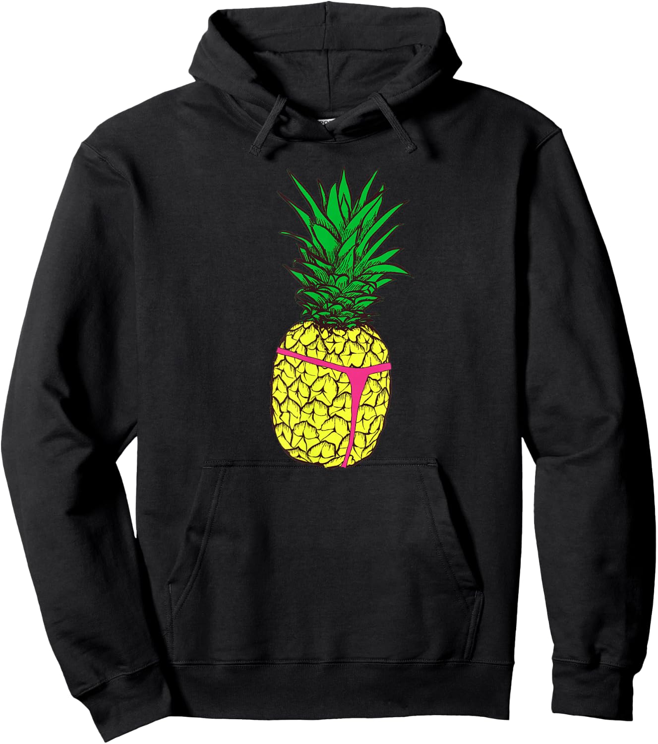 Pineapple Slut Thong | Slutty Shirt Hoodie - Hoodie | Black