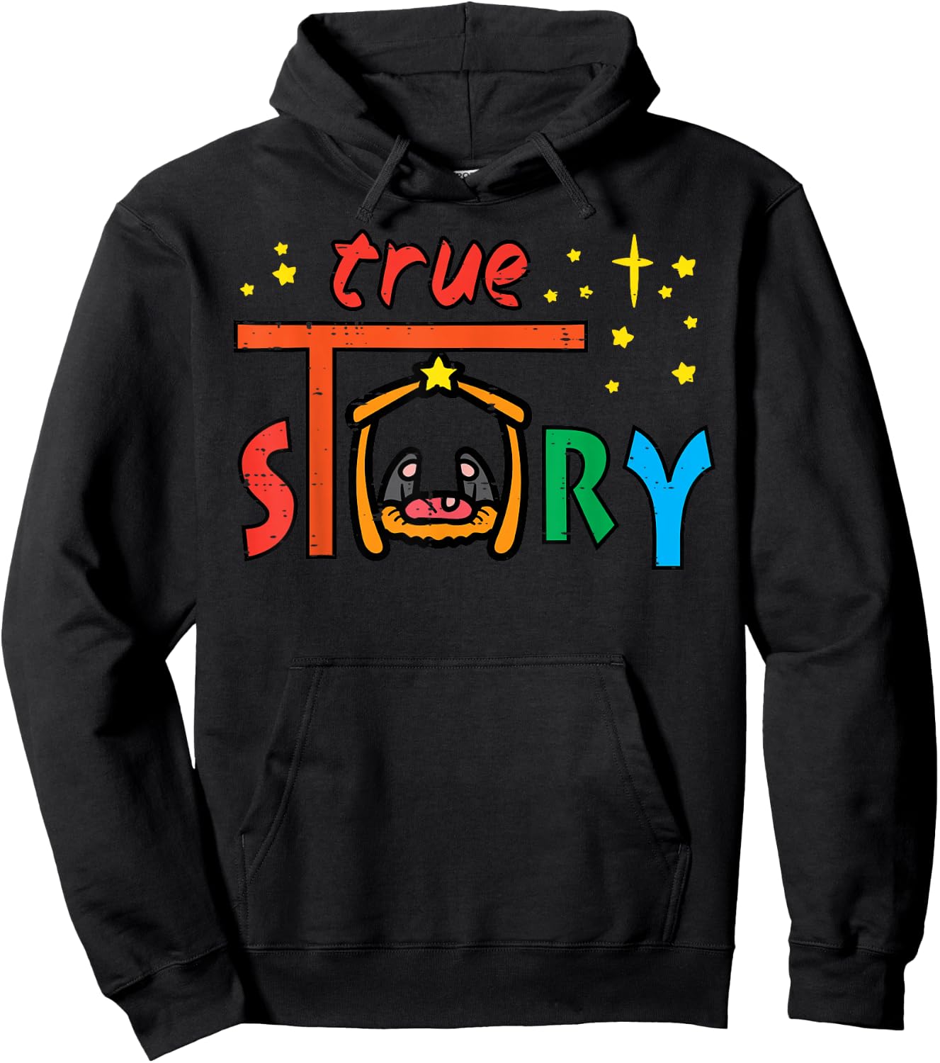 True Story Jesus Christ Religious God Christmas Men Women Hoodie - Hoodie | Black