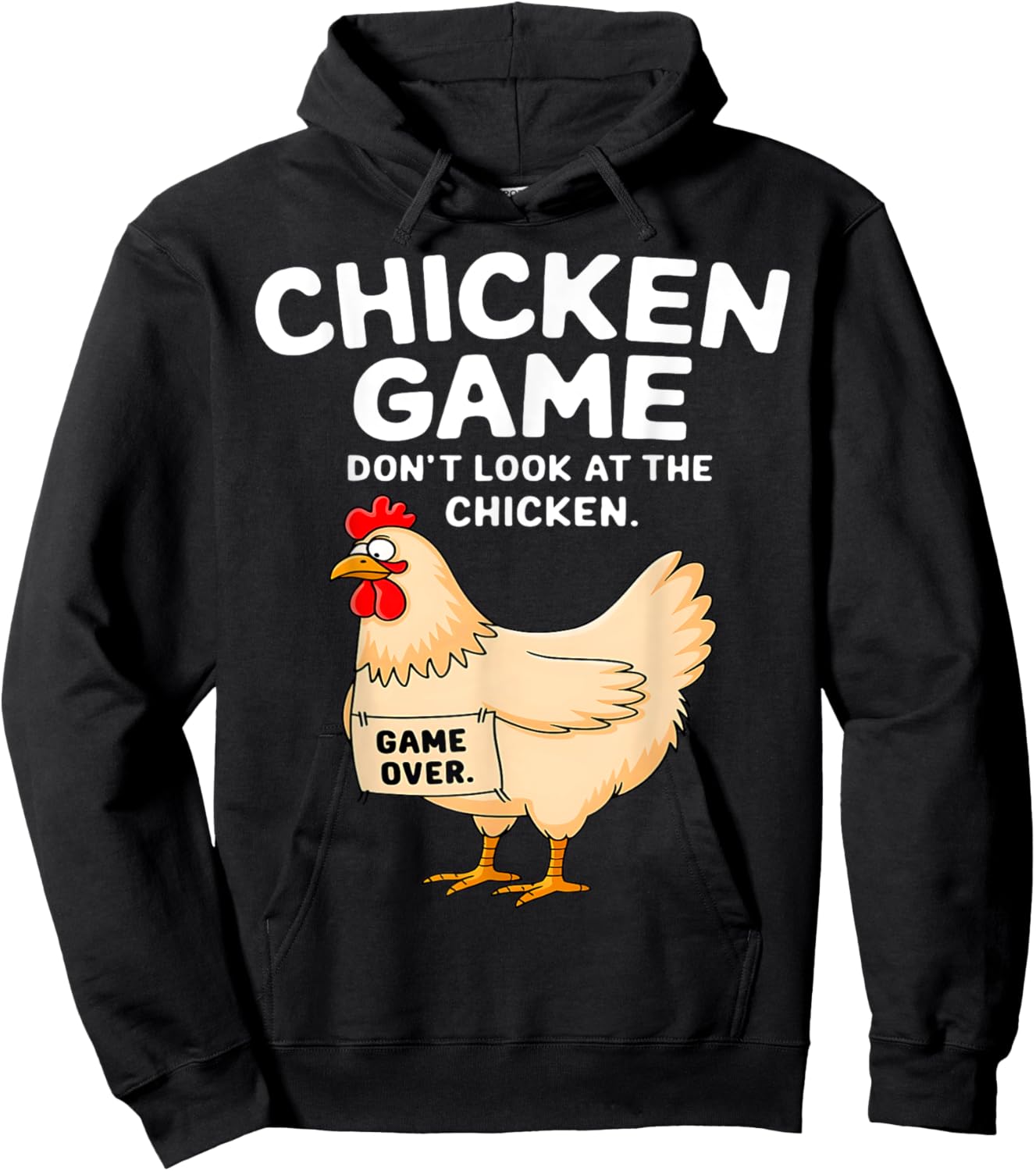 Chicken Game Don't Look At The Chicken Funny Chicken Lover Hoodie - Hoodie | Black