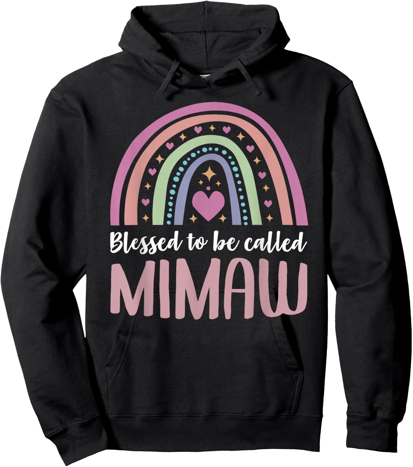 Blessed to be called Mimaw idea Mother's Day Mimaw Hoodie - Hoodie | Black