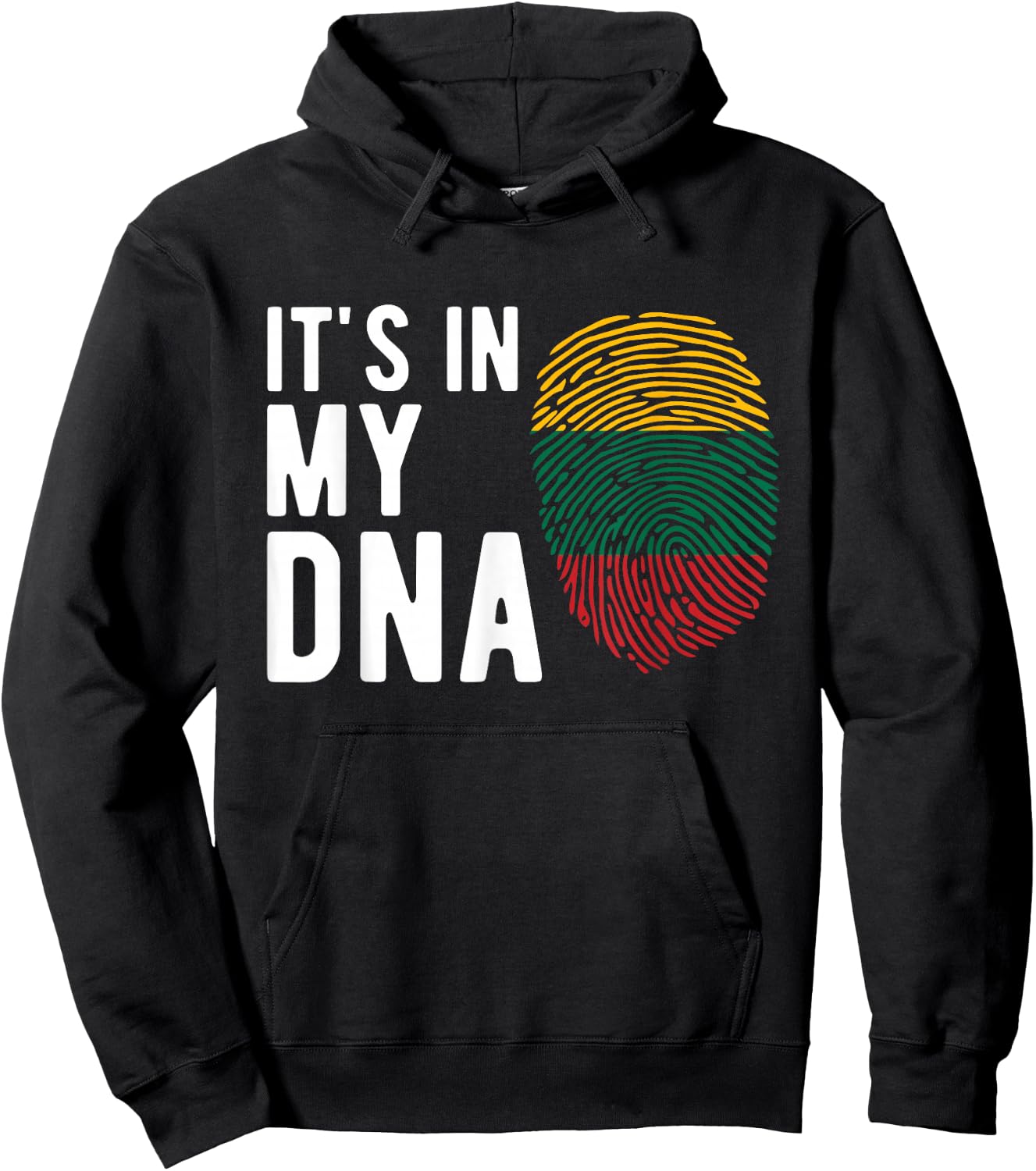 It's in My DNA Lithuania Flag Lithuanian Gift Hoodie - Hoodie | Black