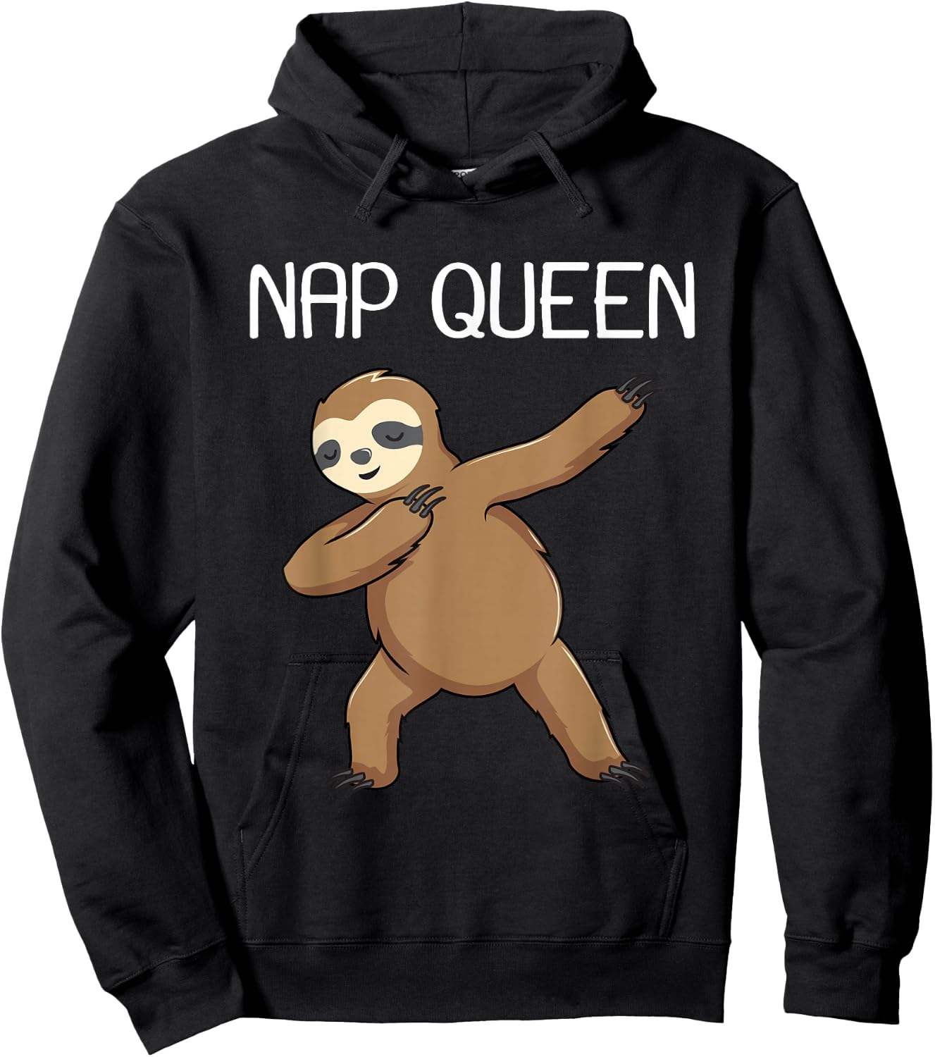 Nap Queen Lazy Dabbing Sloth Funny Napper Sleepy Women Gift Hoodie - Hoodie | Black