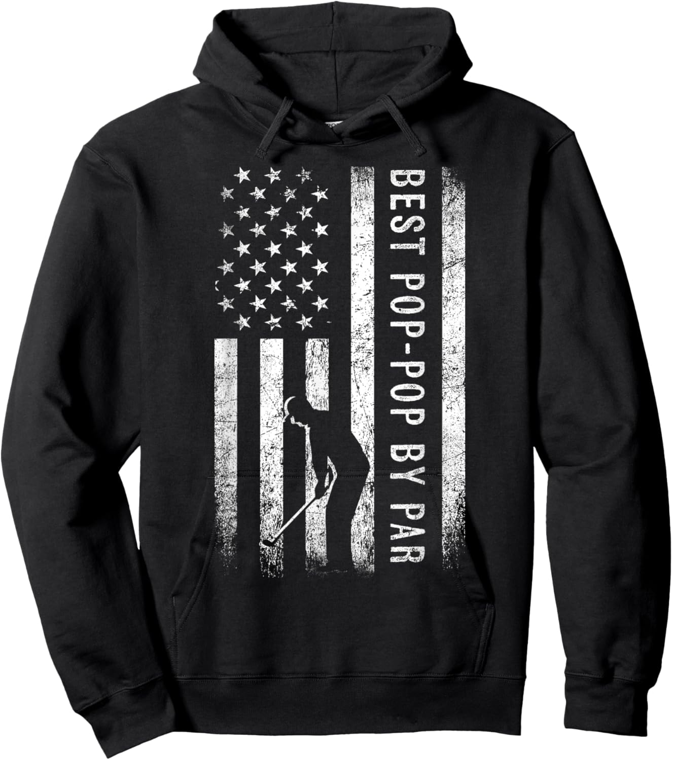 Best Pop-Pop By Par Golfing Gifts Pop-Pop Father's Day Golf Hoodie - Hoodie | Black