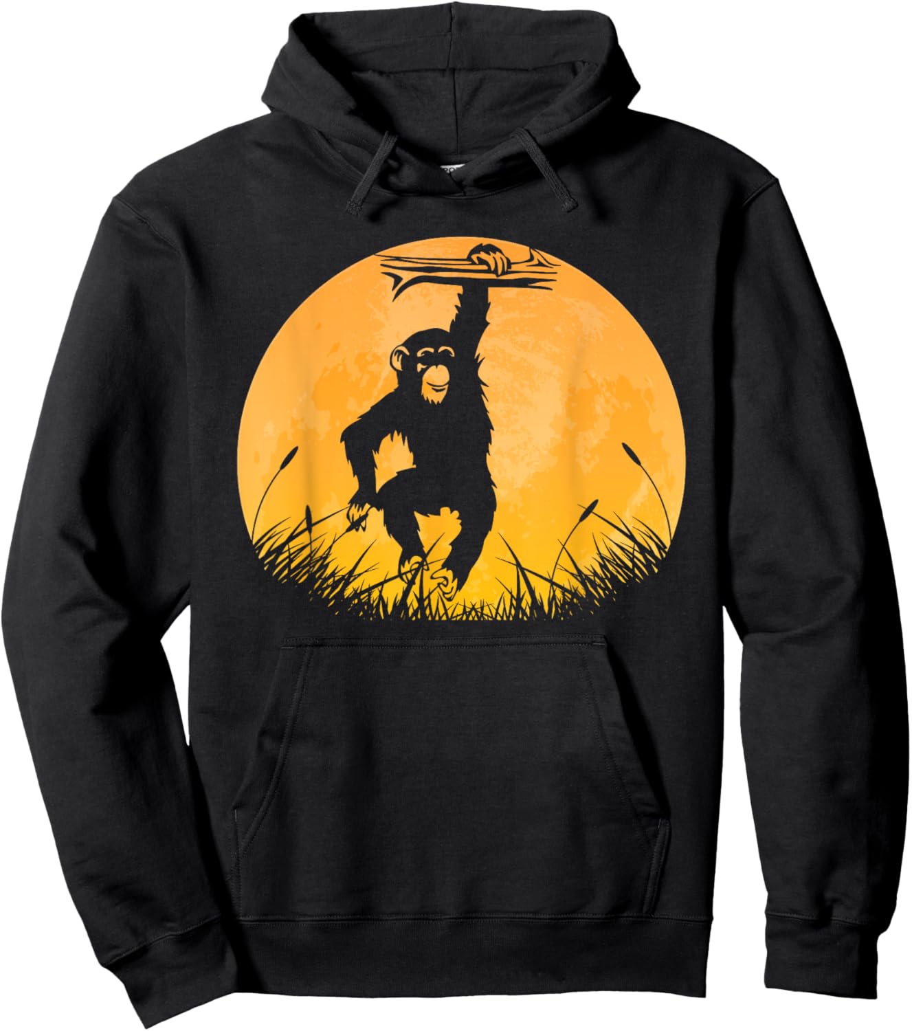 Chimpanzee Easy Halloween Outfit Monkey Moon Costume Gift Hoodie - Hoodie | Black
