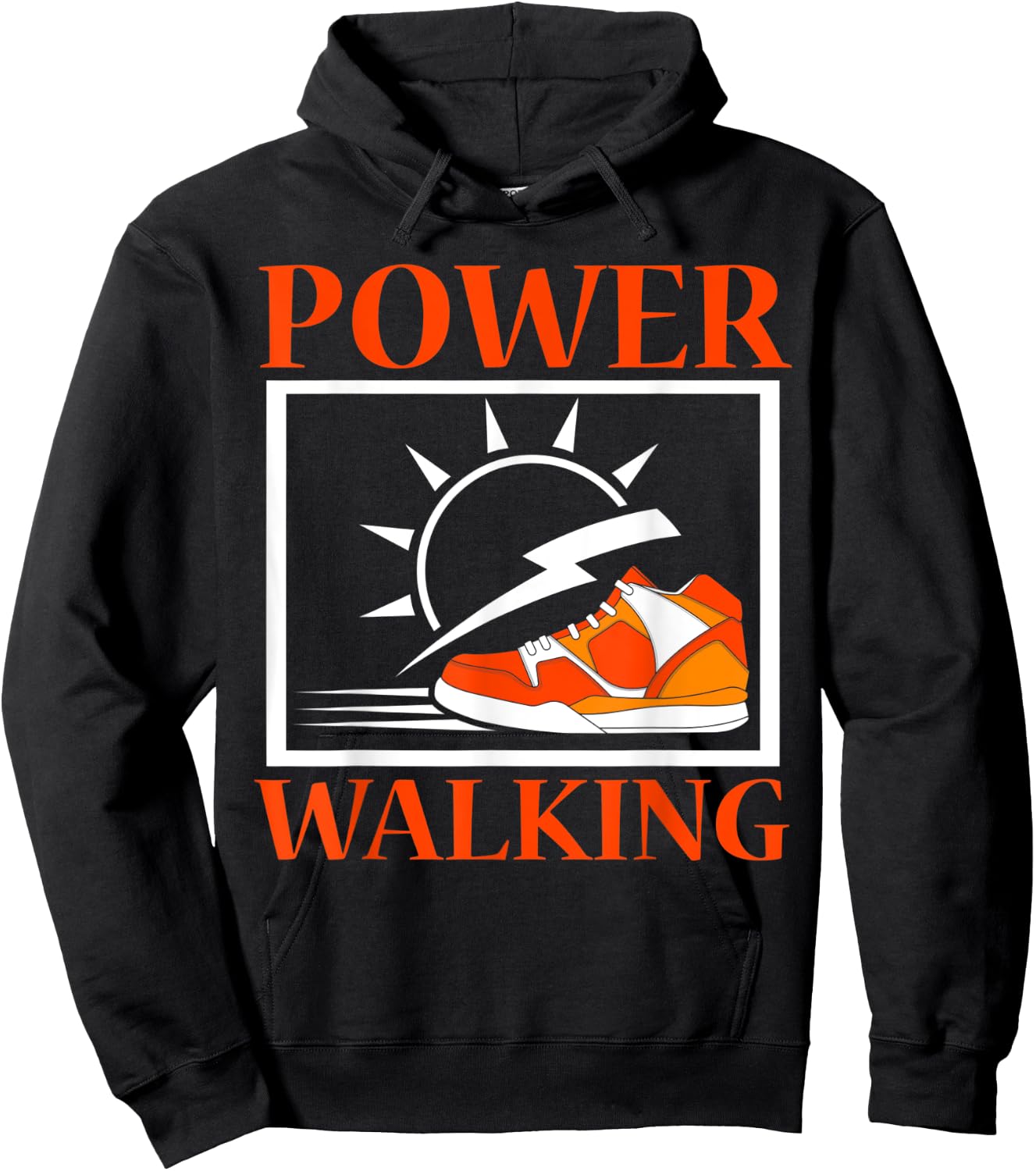 Power Walking Walker Cardio Fitness Exercise Walk Hoodie - Hoodie | Black