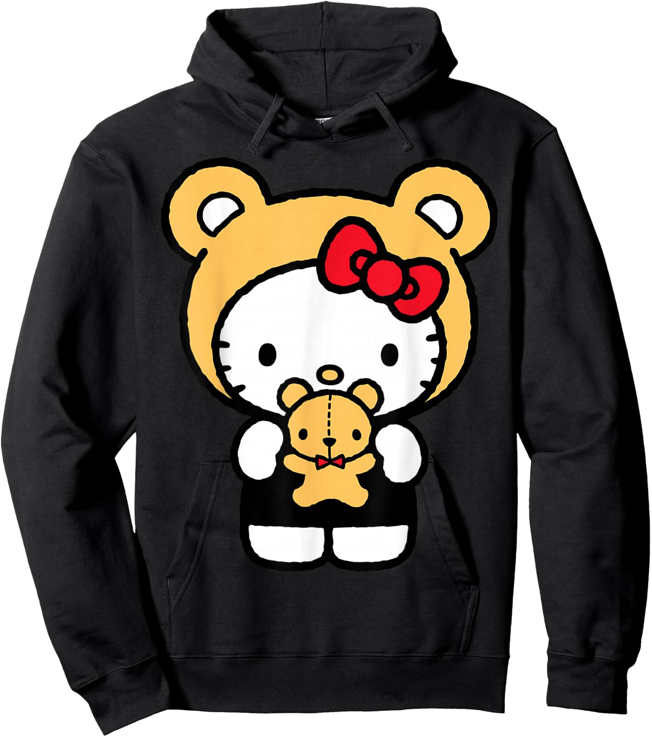 Hello Kitty Teddy Bear Dress Up Small Hoodie - Hoodie | Black