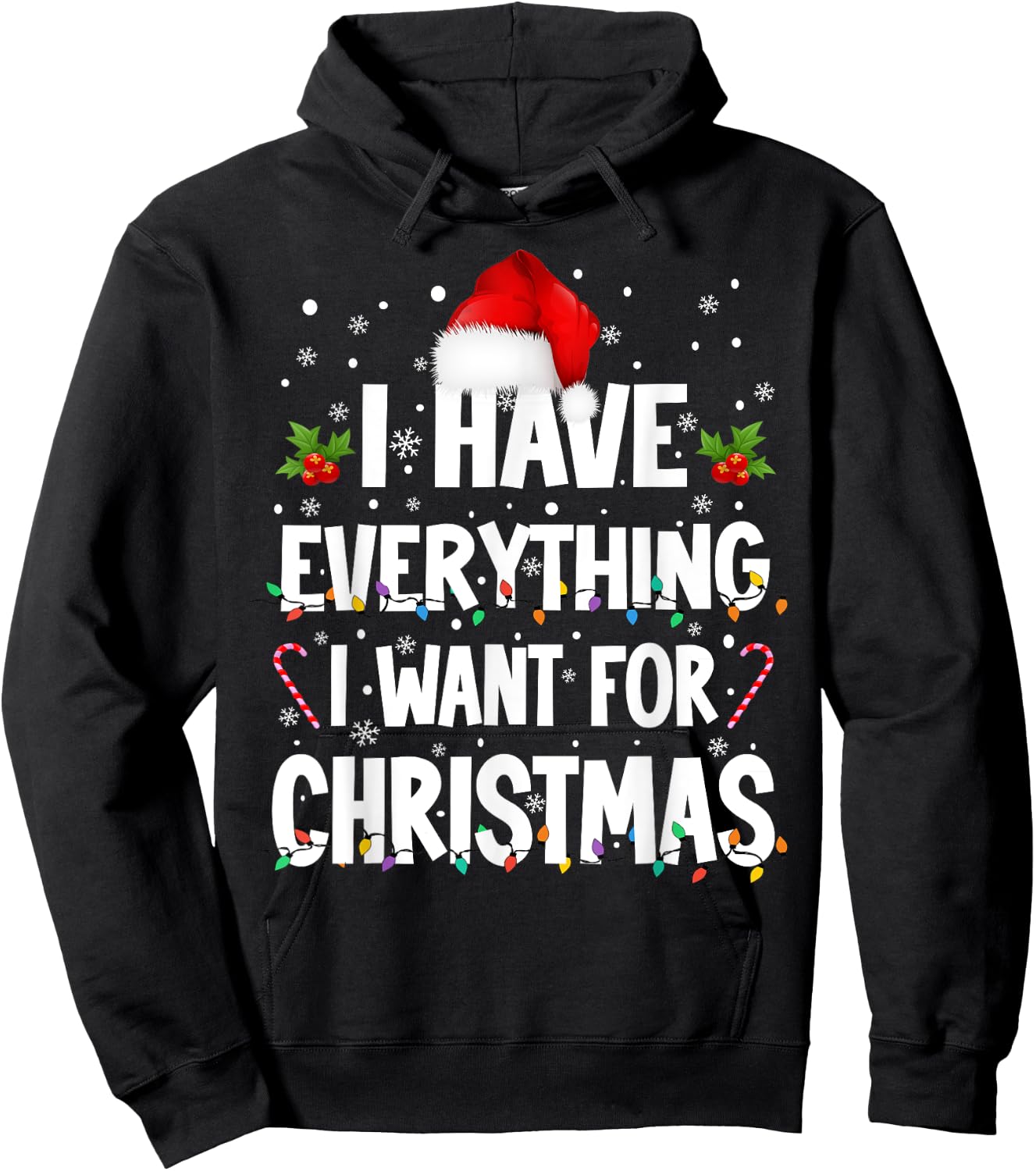 I Have Everything I Want For Christmas Its Me I'm Everything Hoodie - Hoodie | Black