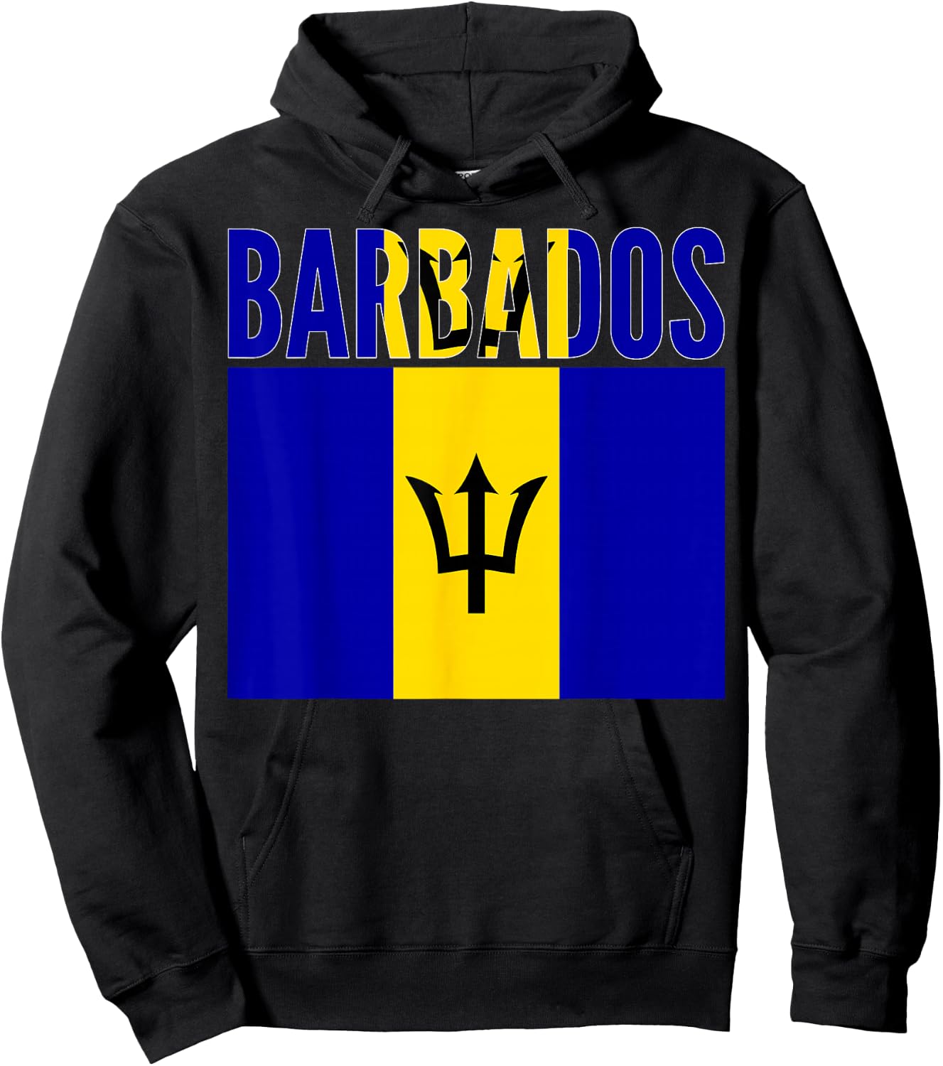 Barbadian - Barbados Country Flag Hoodie - Hoodie | Black