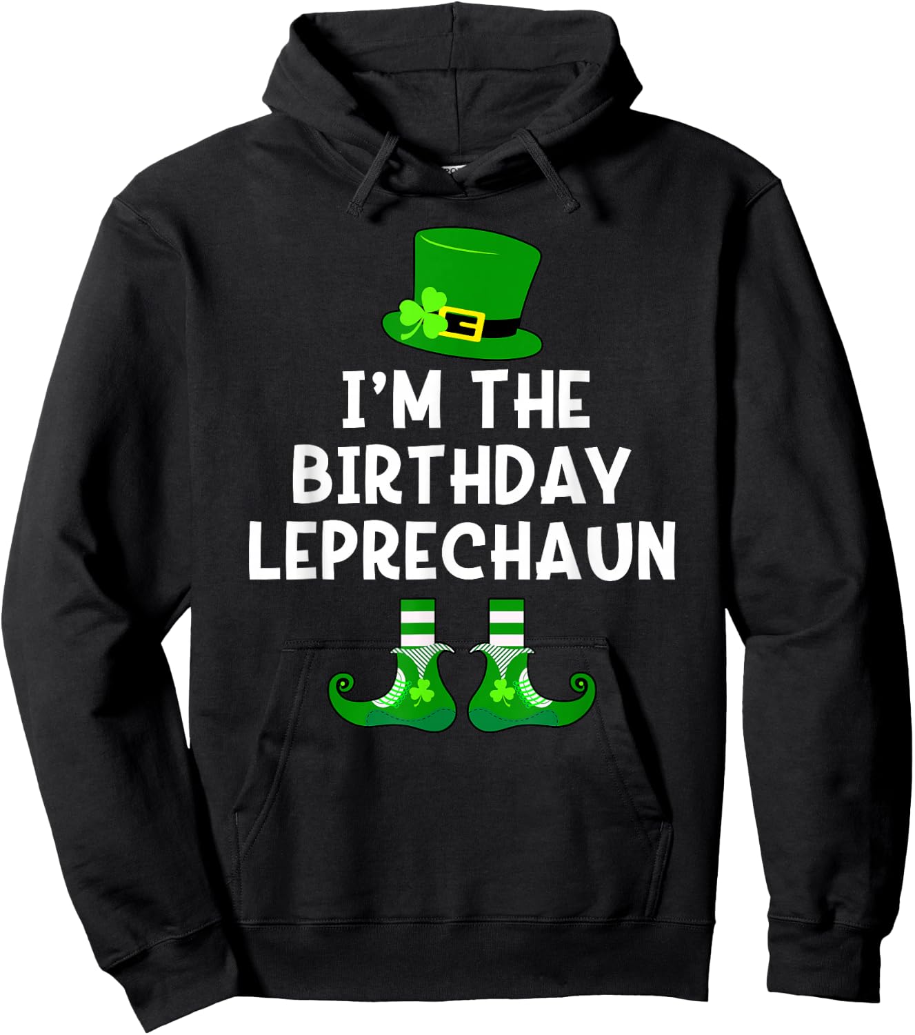 Birthday Leprechaun Funny St Patrick's Day Bday Hoodie - Hoodie | Black