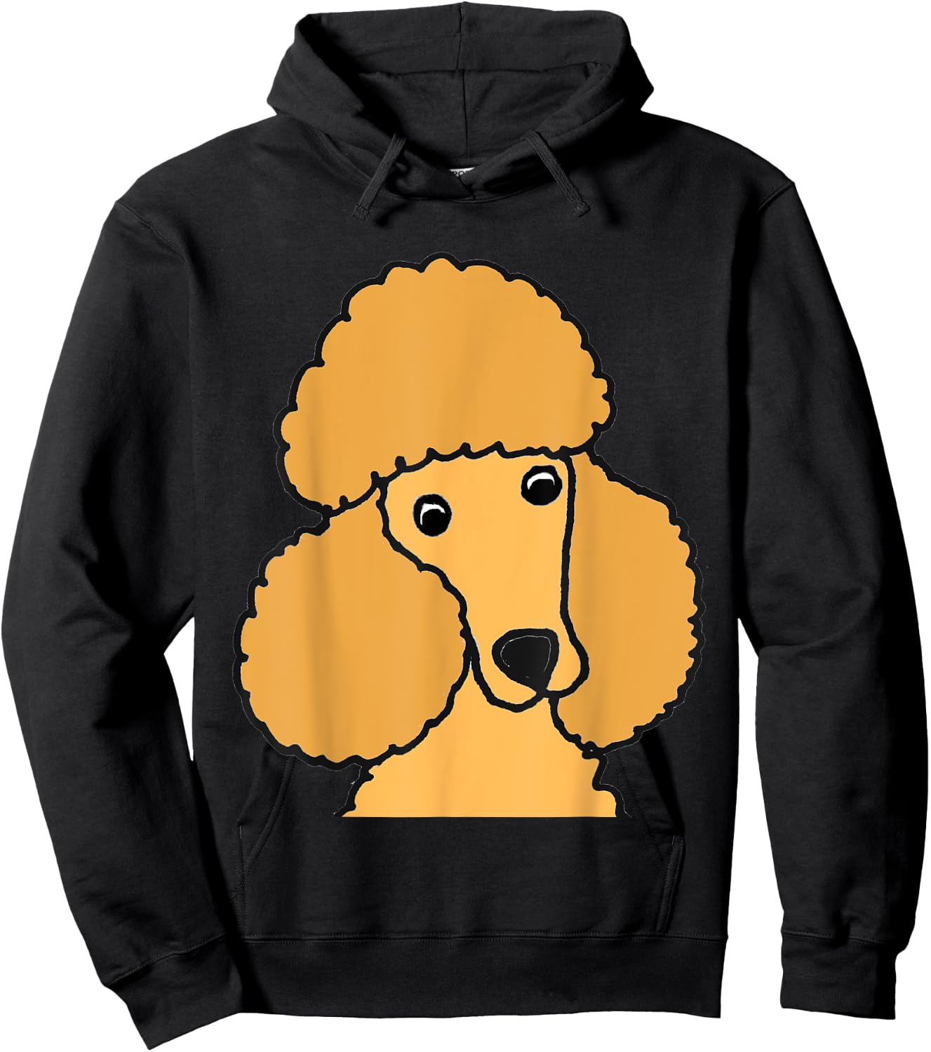 Smileteespetsa Cute Apricot Miniature Poodle Dog Face Art Hoodie - Hoodie | Black