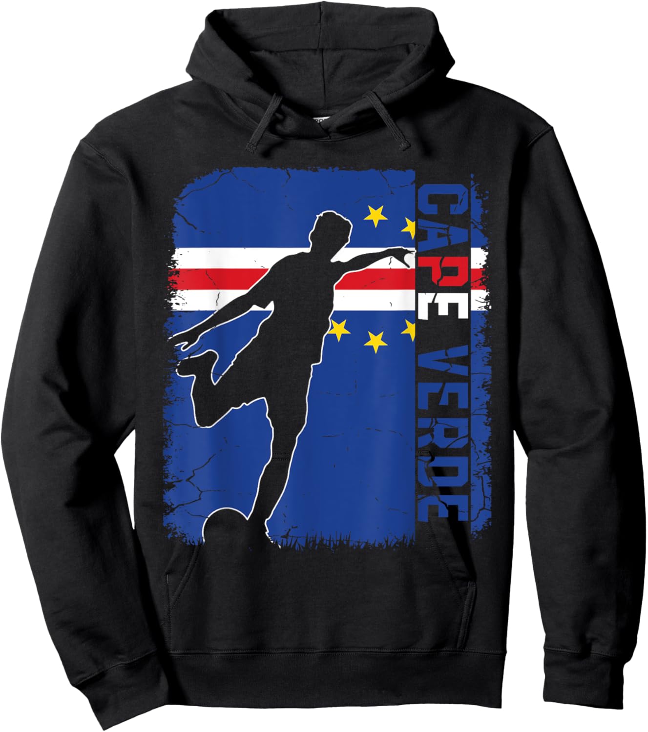 Cape Verde Soccer Team Cape Verde Flag Jersey Football Hoodie - Hoodie | Black