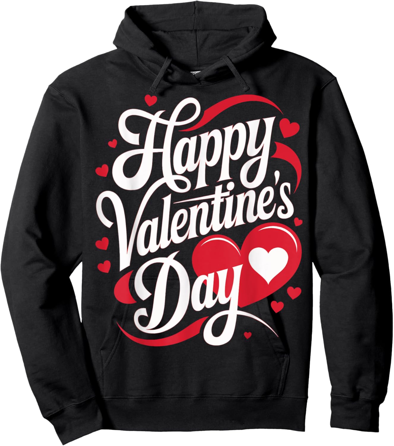 Happy Valentine's Day Heart Valentine's Day Hoodie - Hoodie | Black
