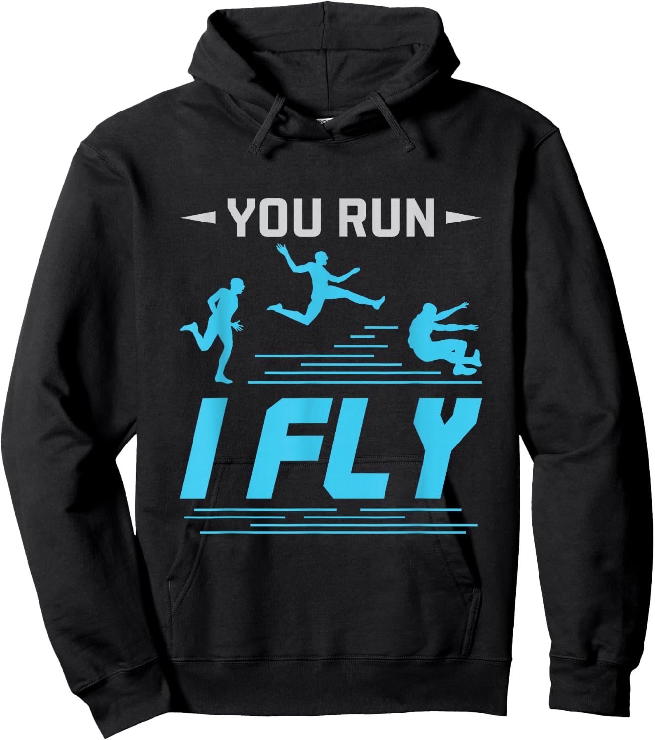 Track and Field Long Jump Athlete Cool Saying Hoodie - Hoodie | Black