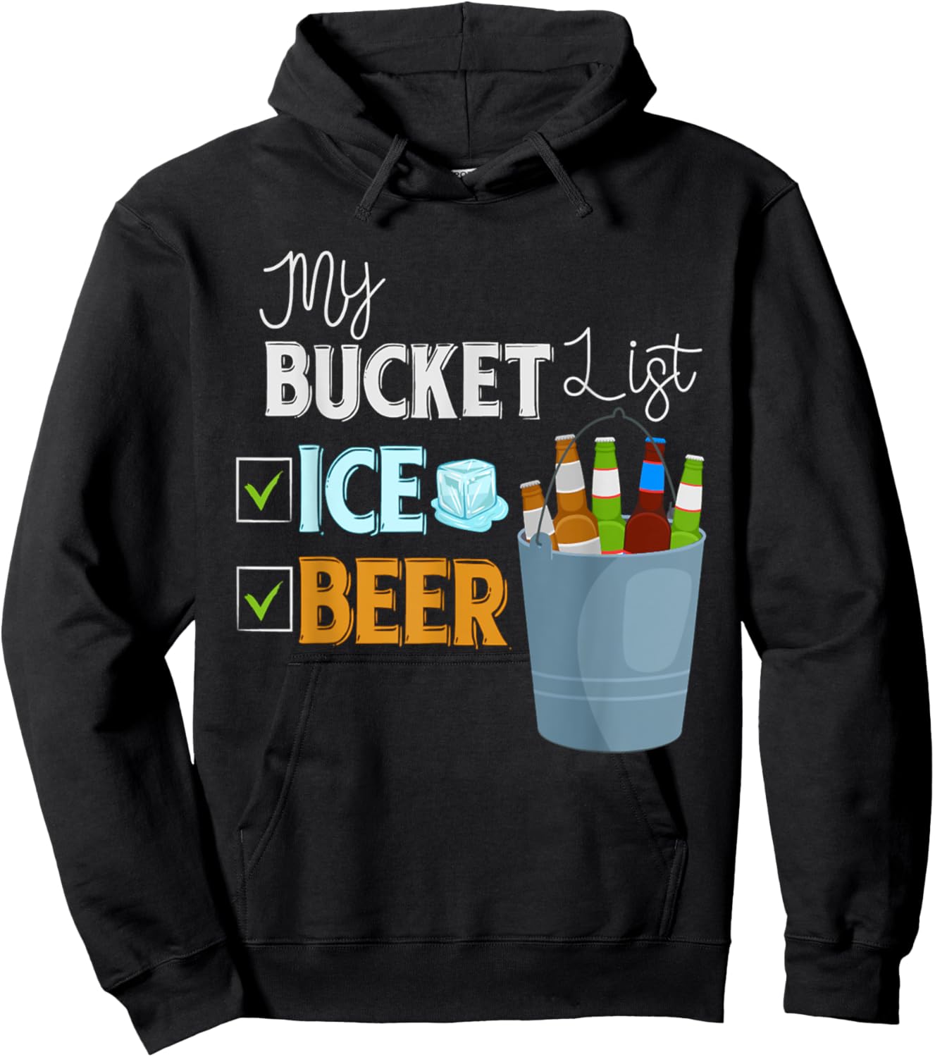 My Bucket List Cold Beer My Summer Bucket List Bucket Lists Women Hoodie - Hoodie | Black