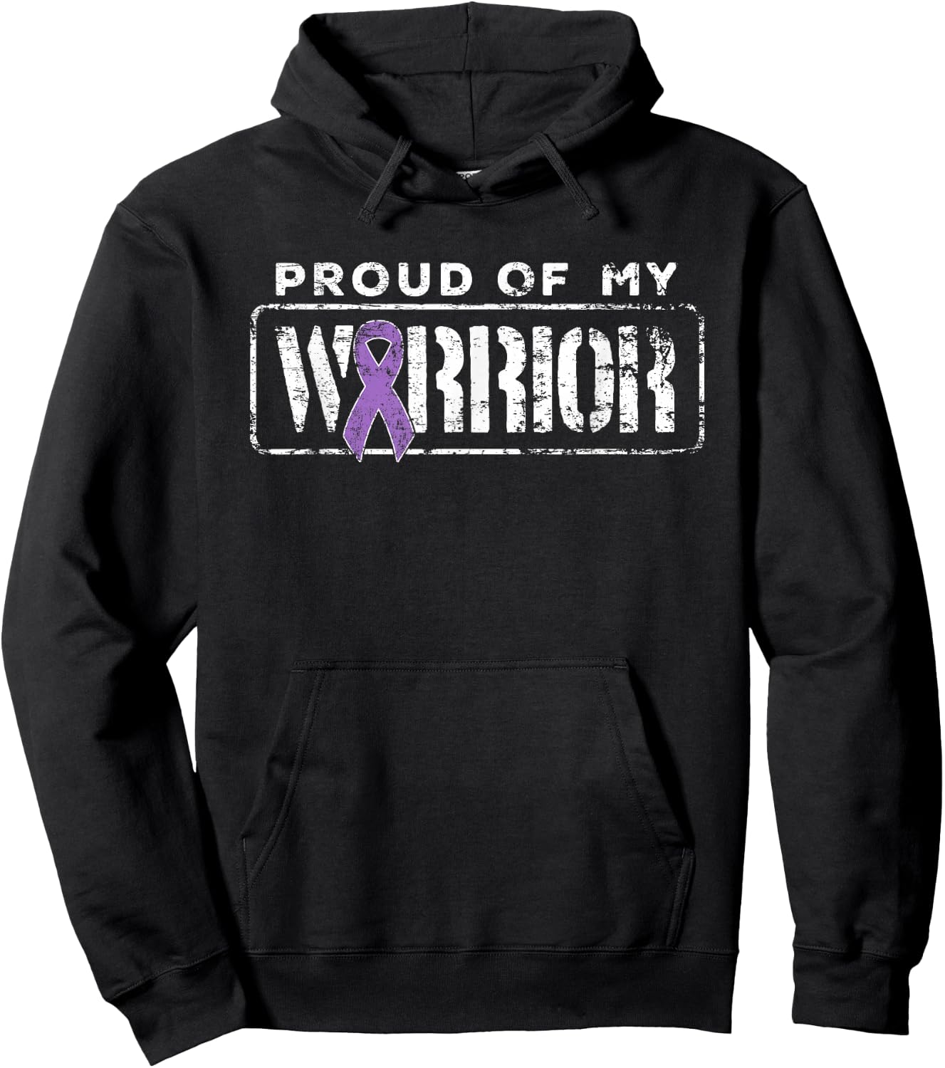 Hodgkins Lymphoma Cancer Support Proud Family Warrior Hoodie - Hoodie | Black