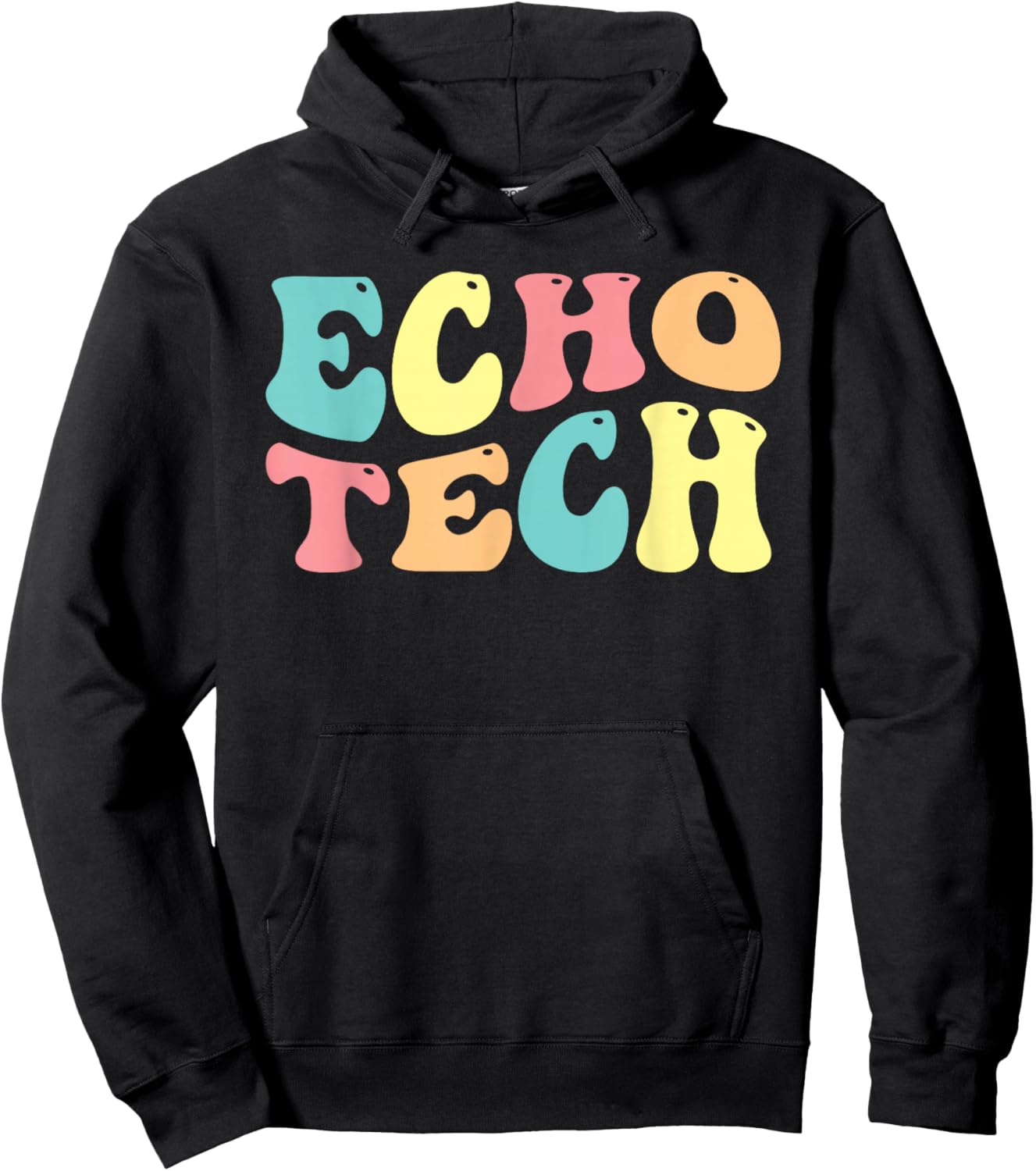 Echo Tech Echocardiography Echocardiographer Sonographer Hoodie - Hoodie | Black