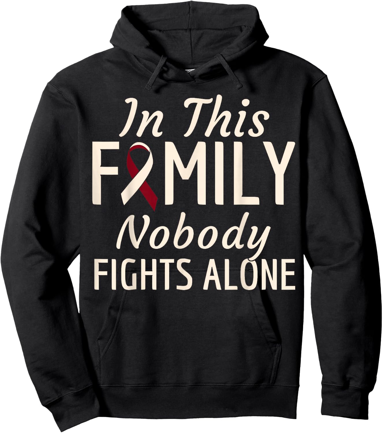 Oral Head Neck Cancer In This Family Nobody Fights Alone Hoodie - Hoodie | Black