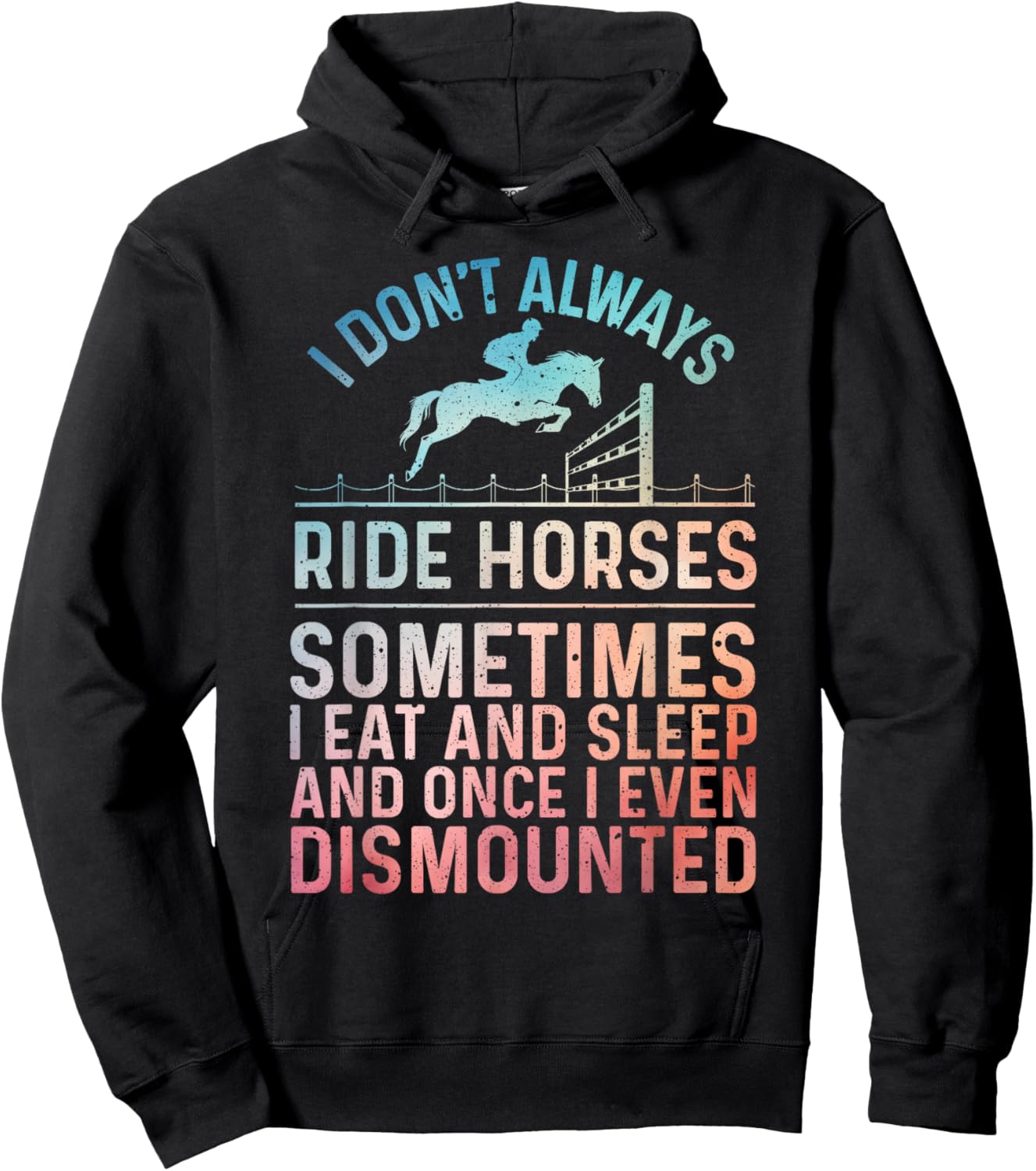 Best Horse Riding Art Women Equestrian Horse Racing Hoodie - Hoodie | Black