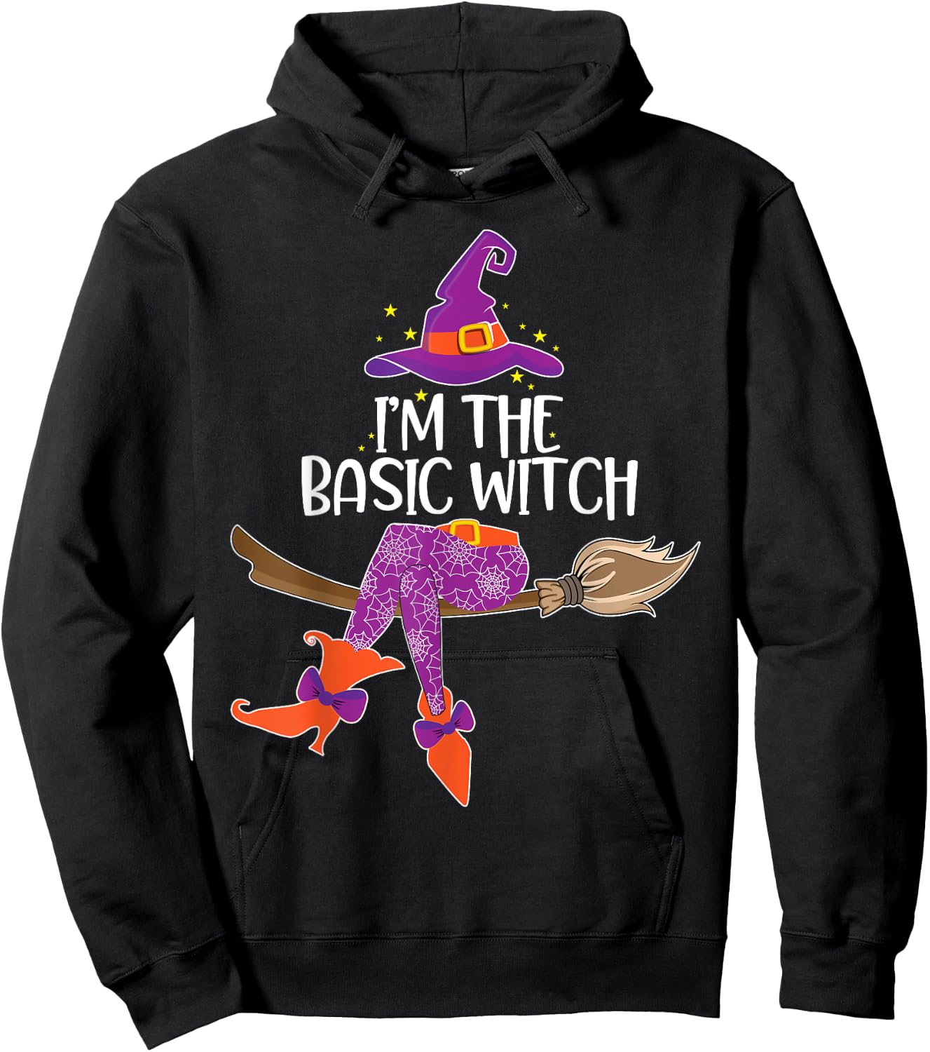 Im the Basic Witch Halloween Matching Group Costume Hoodie - Hoodie | Black