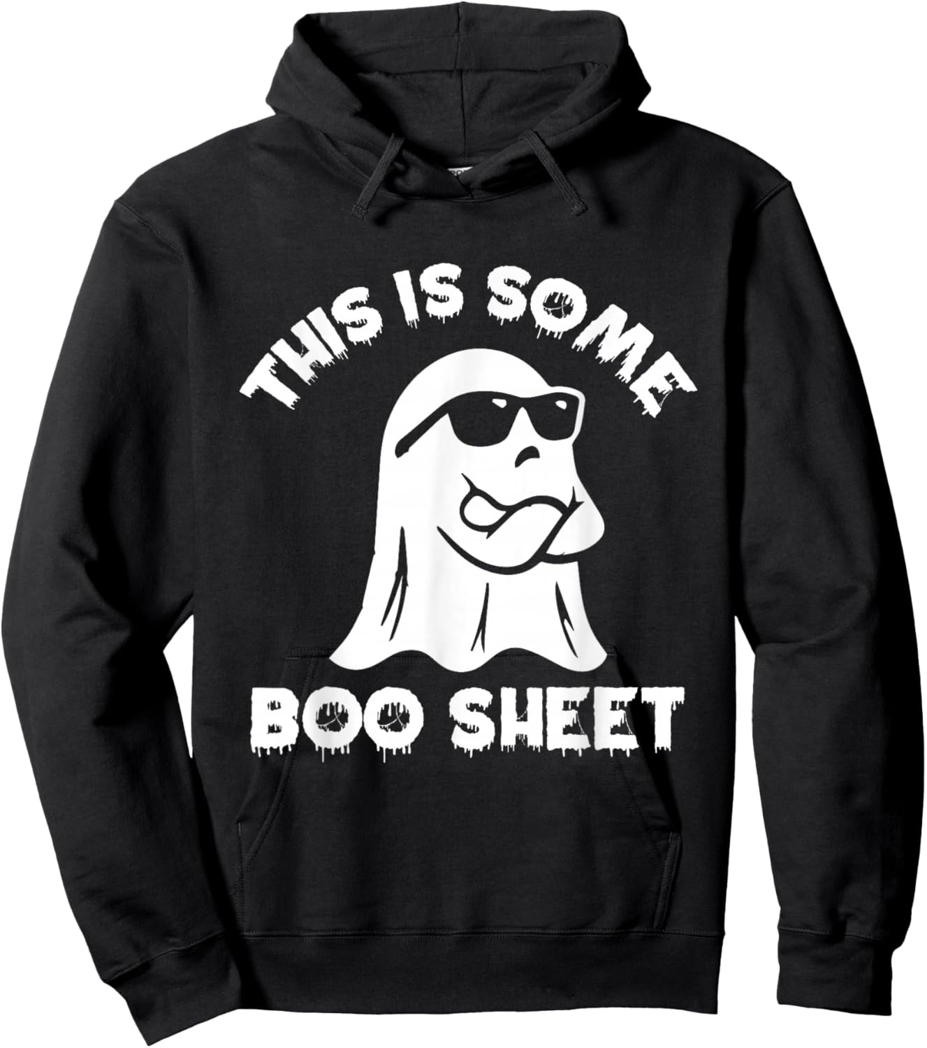 This Is Some Boo Sheet Ghost Funny Retro Halloween Costume Hoodie - Hoodie | Black