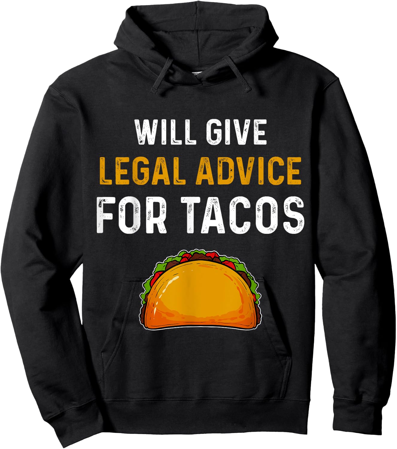 Taco Lawyer Attorney Law Student Gift Hoodie - Hoodie | Black