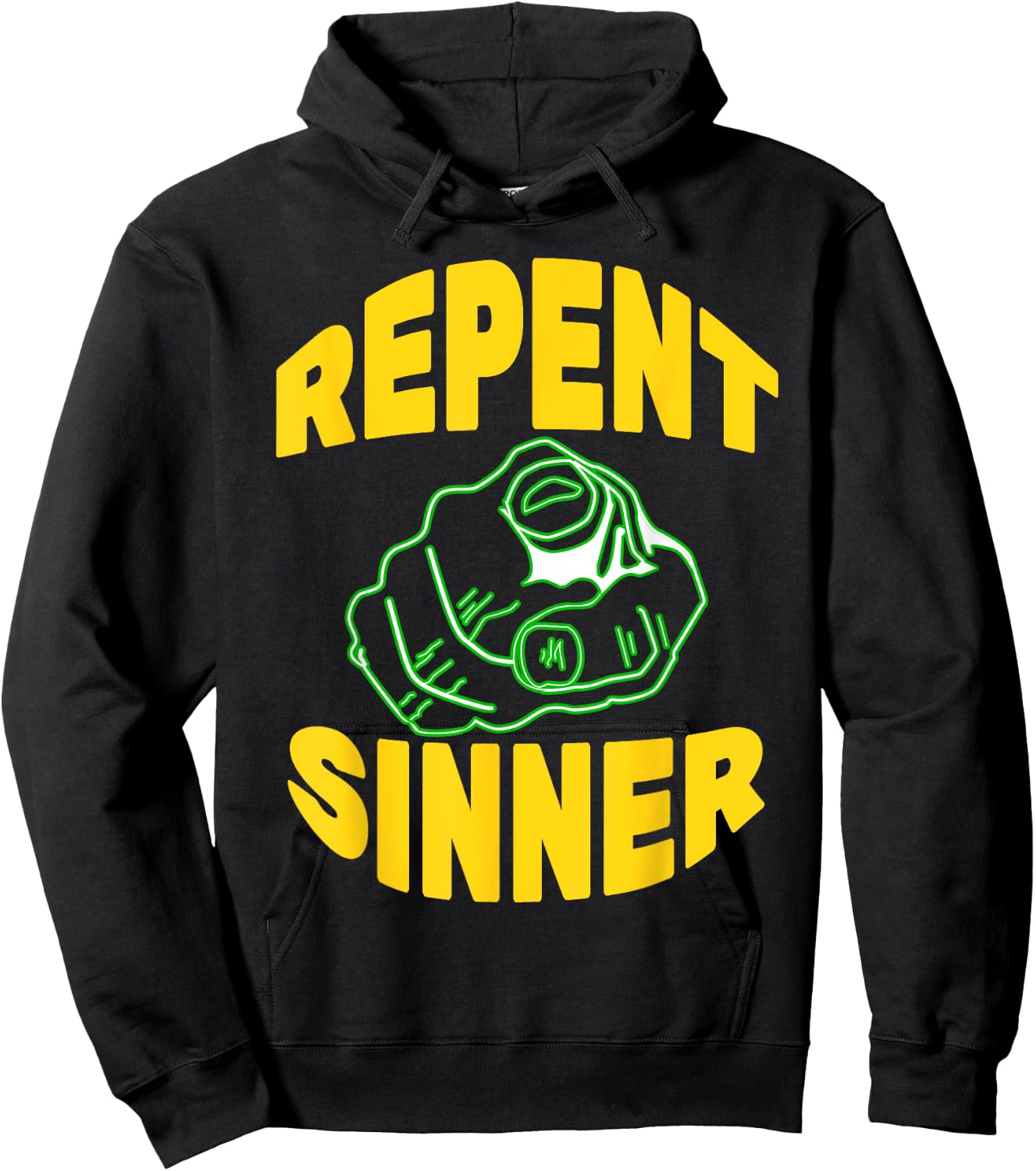 Repent Sinner - Funny Christian Jesus Bible Hoodie - Hoodie | Black