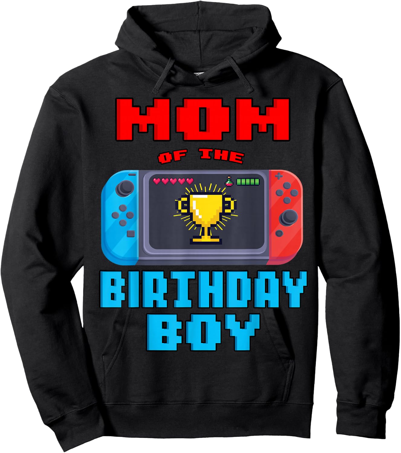 Mom of the Birthday Boy Video Games Theme Bday Matching Hoodie - Hoodie | Black