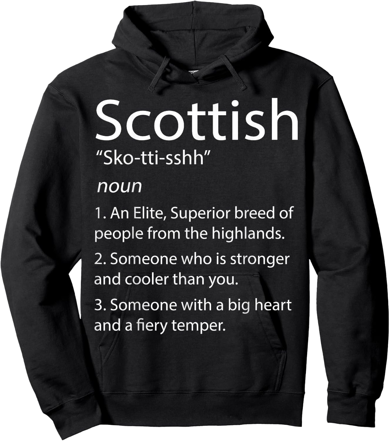 Scottish Definition - Funny Scottish & Scotland Hoodie - Hoodie | Black