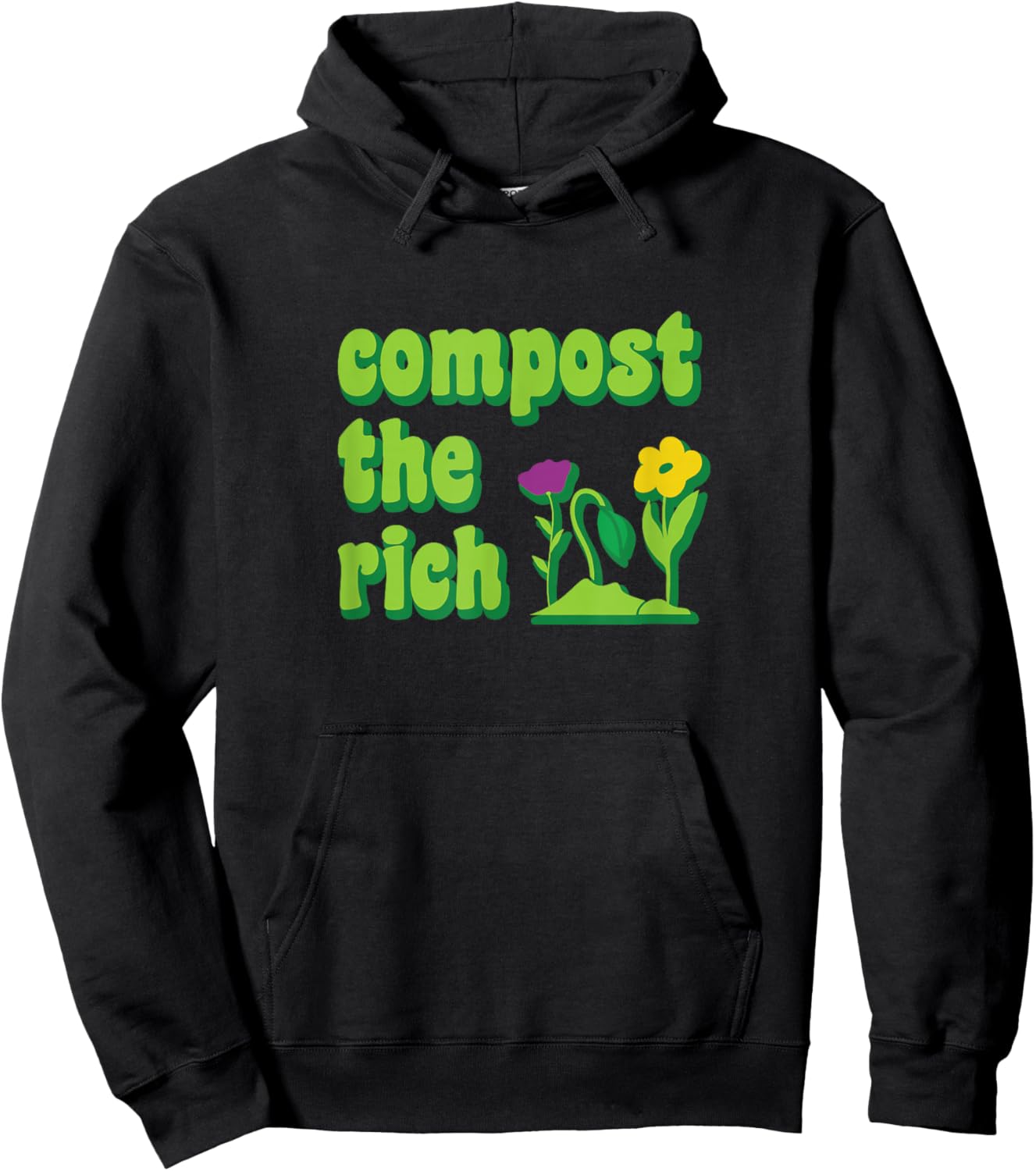 Rich Resistance Protest Garden Compost Hoodie - Hoodie | Black