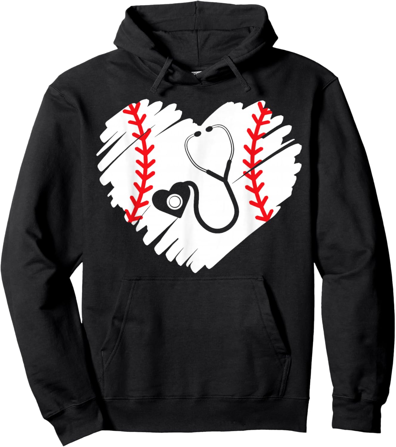 Baseball Nurse Registered Nurse Sport Baseball Player Hoodie - Hoodie | Black